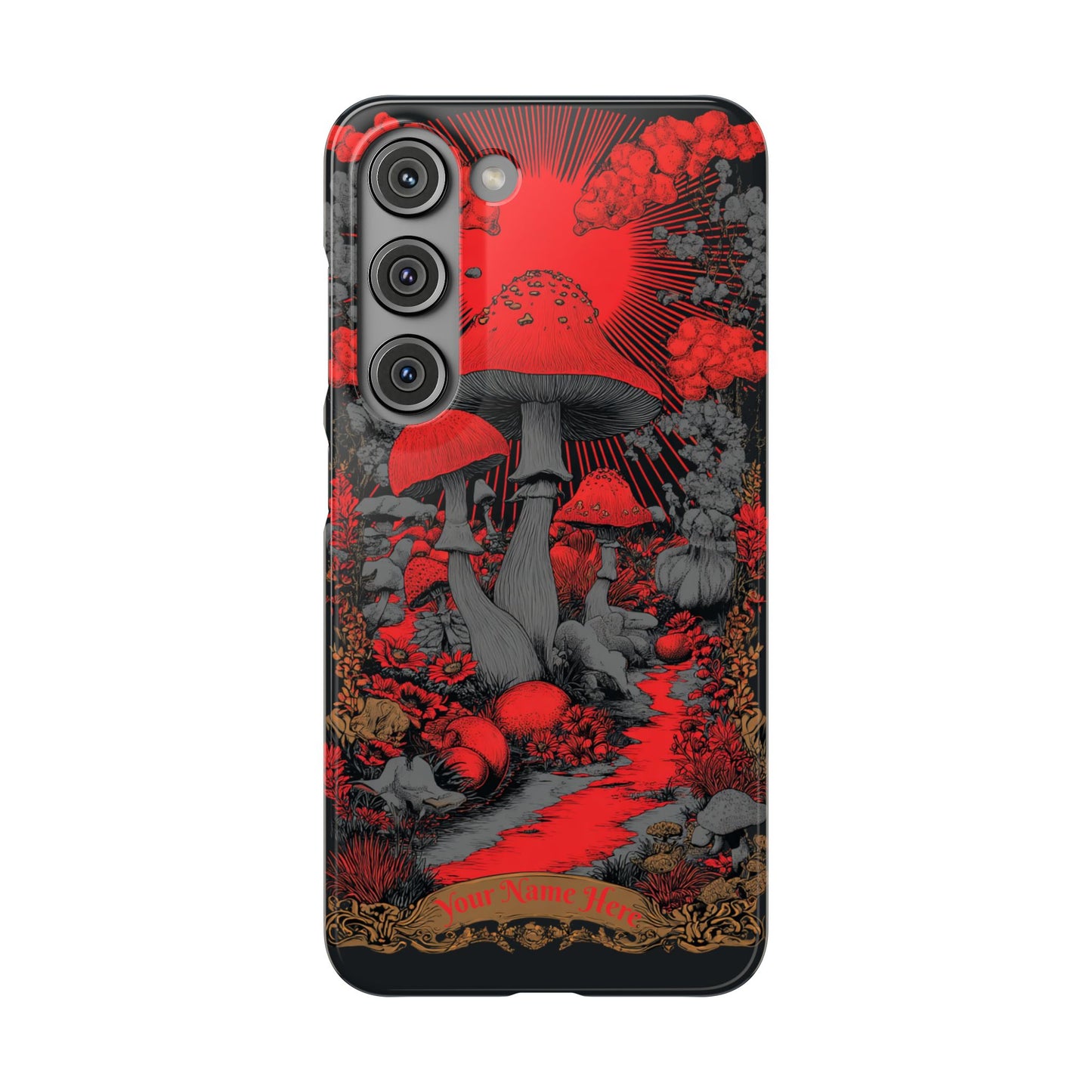 Fantasy Mushroom Snap Case Custom Phone Cover for iPhone and Samsung Mate and Glossy Avvialable