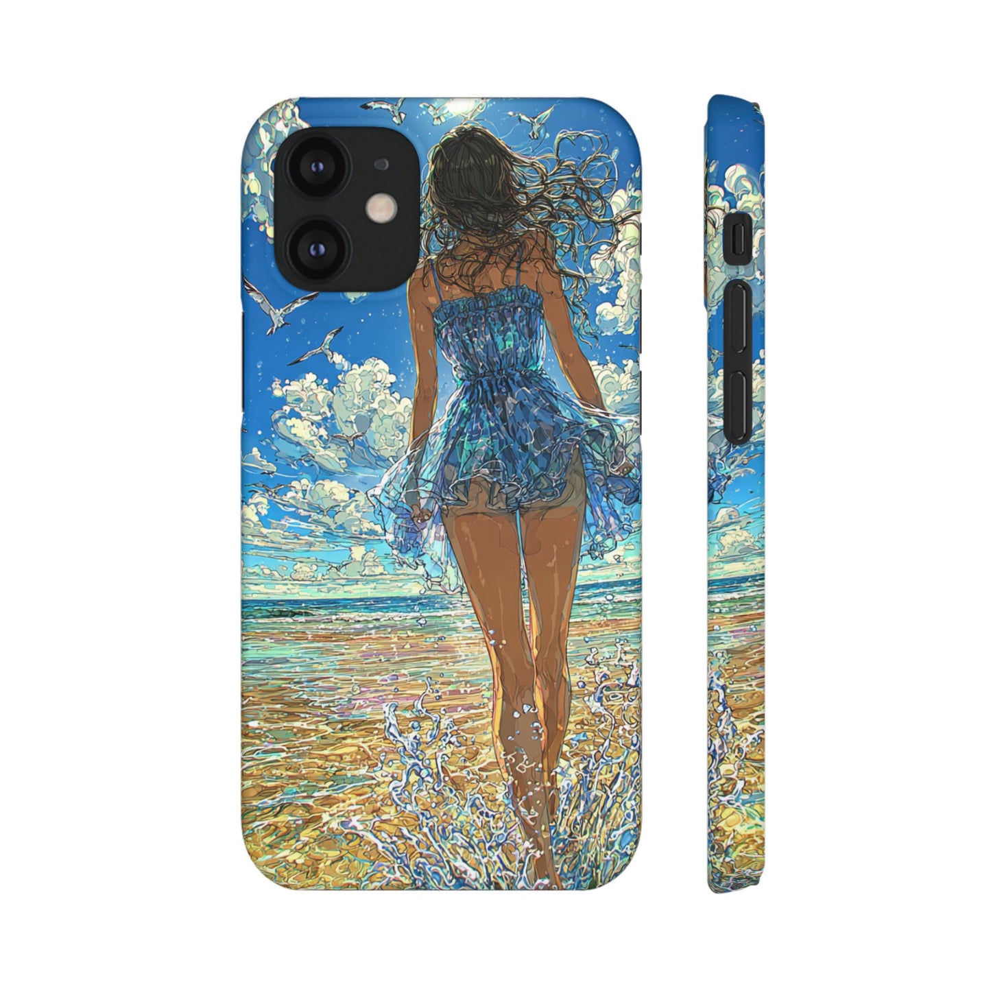 Summer Breeze Snap Case, Ocean Art Phone Cover, Beach Vibes Cell Case, Gift for Her, Custom Phone Accessory