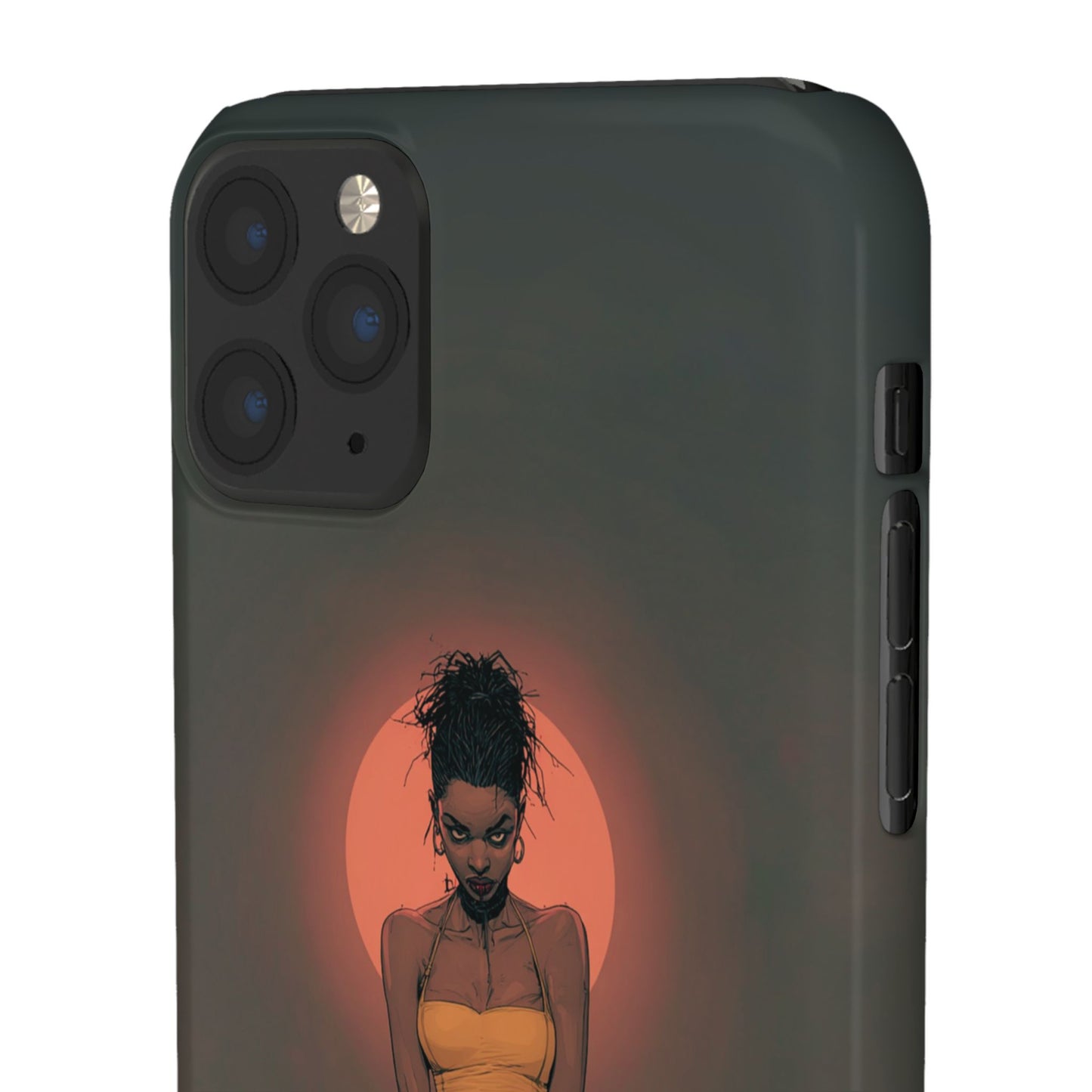 Creepy Vampire Girl Snap Case, Halloween Style iPhone Samsung Cover, Spooky Gothic Phone Accessories, Scary Horror Character Device