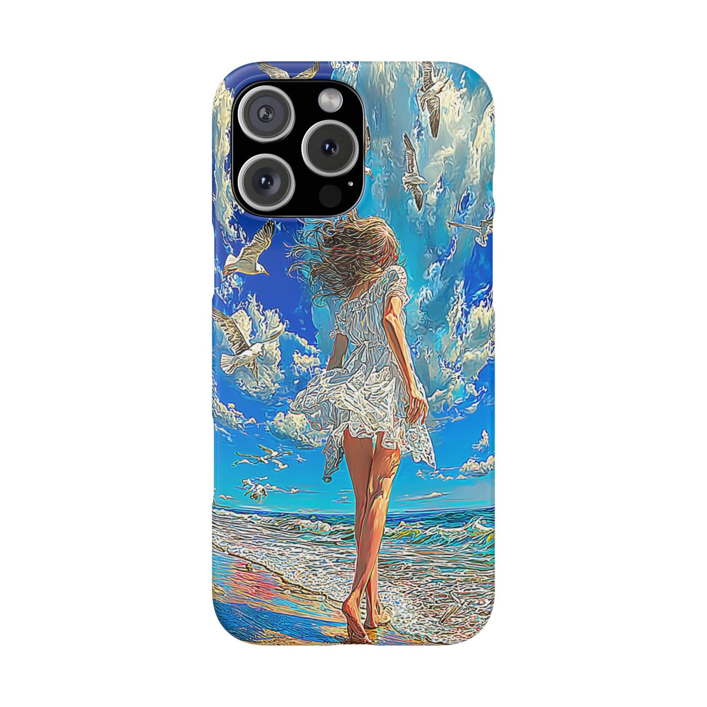 Dreamy Seaside Snap Case, Ocean Waves Phone Cover, Summer Vibe Gift, Cute Aesthetic Accessory, Beach Lover Case