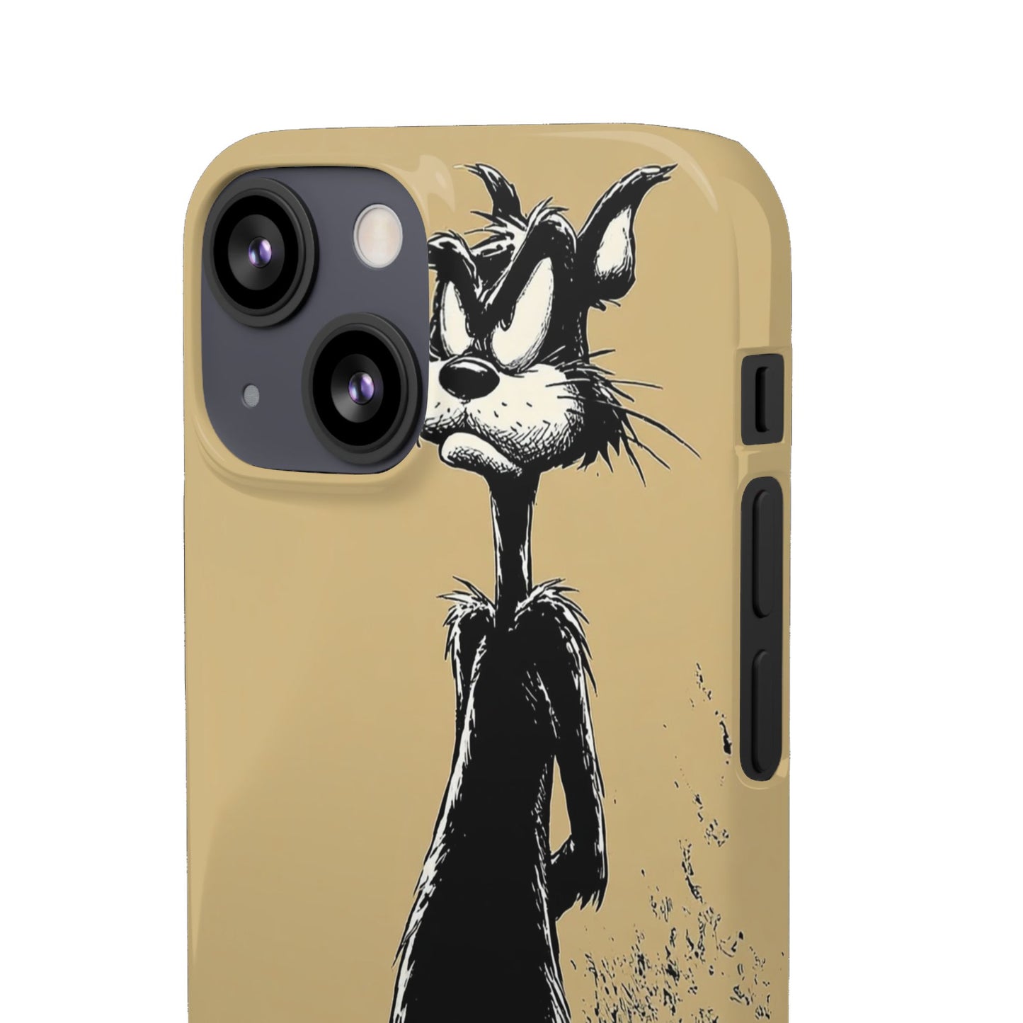 Whimsical Cartoon Snap Case, Fun Phone Cover, Unique Gift for Cat Lovers, Vibrant Art Case, Ideal for Birthdays