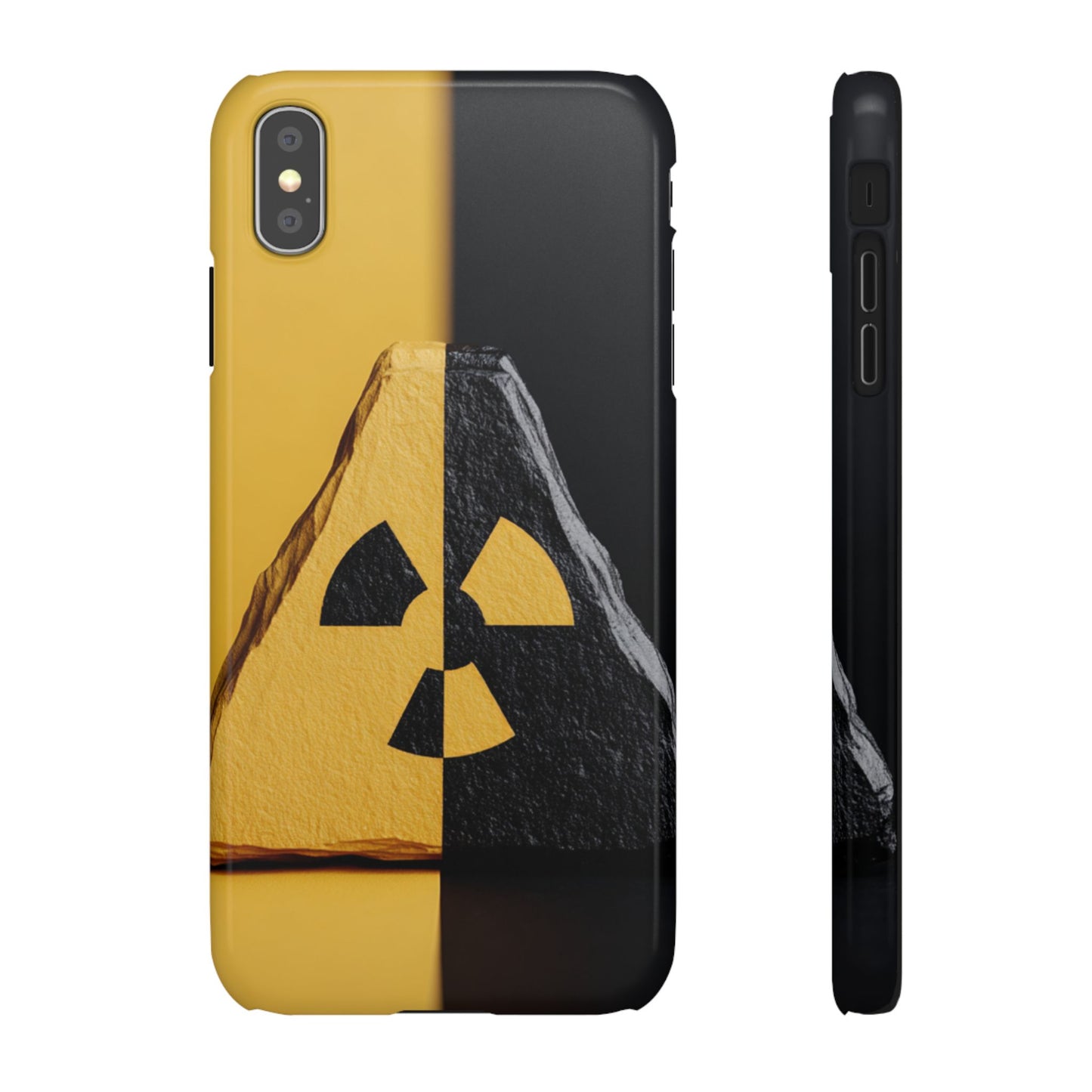 Bold Graphic Snap Case, Radiation Symbol Phone Cover, Trendy Phone Accessory, Unique Gift for Tech Lovers, Stylish Mobile Case