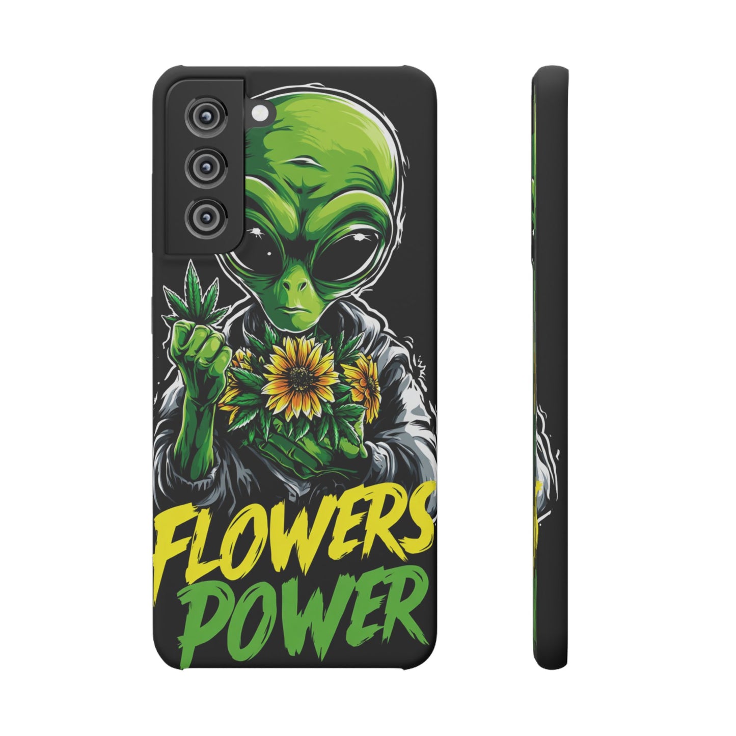 Alien Floral Snap Cases, Fun Phone Case, Gifts for Sci-Fi Lovers, Cute Alien Decor, Unique Tech Accessories