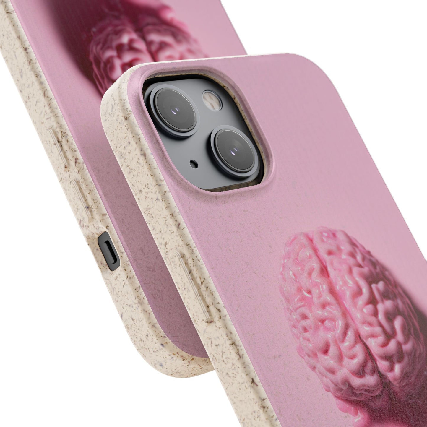 Eco-Friendly Brain Design Phone Case, Biodegradable Phone Cover, Unique Gift for Tech Lovers, Sustainable Accessory, Cute Phone Case