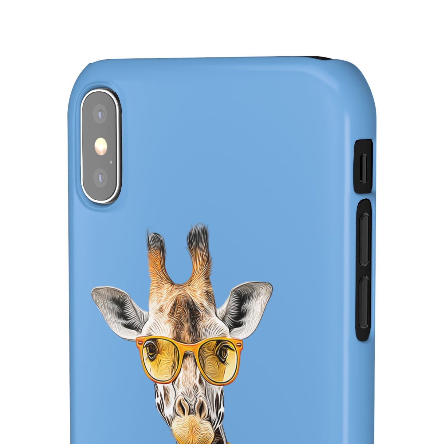 Giraffe Blue Snap Case Phone Cover for Animal Lover Iphone and Samsung models