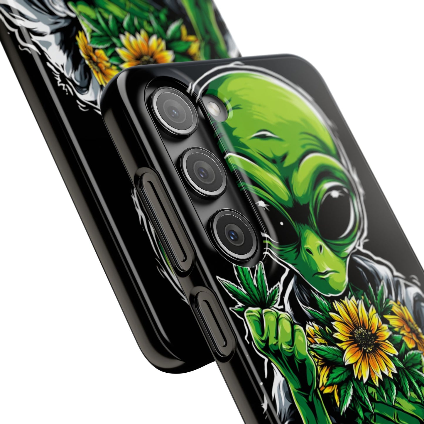 Alien Floral Snap Cases, Fun Phone Case, Gifts for Sci-Fi Lovers, Cute Alien Decor, Unique Tech Accessories