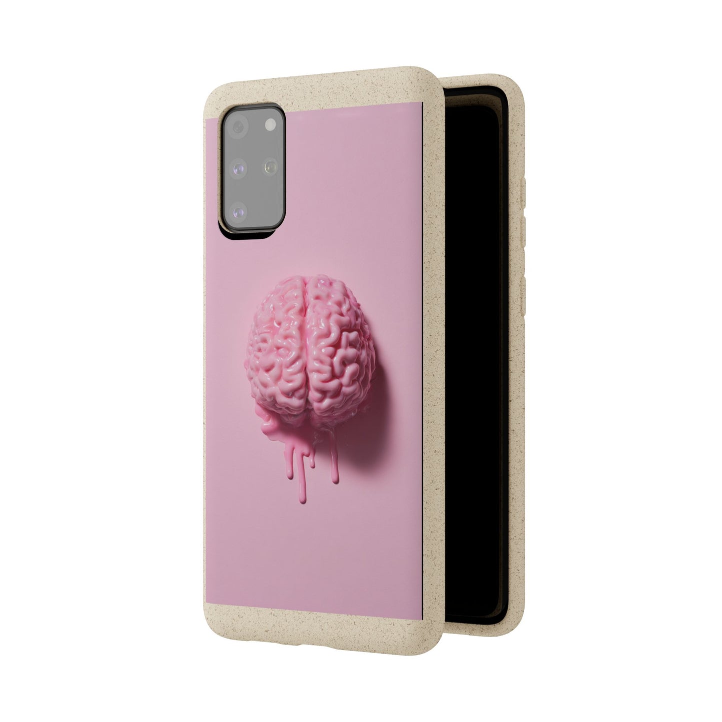 Eco-Friendly Brain Design Phone Case, Biodegradable Phone Cover, Unique Gift for Tech Lovers, Sustainable Accessory, Cute Phone Case