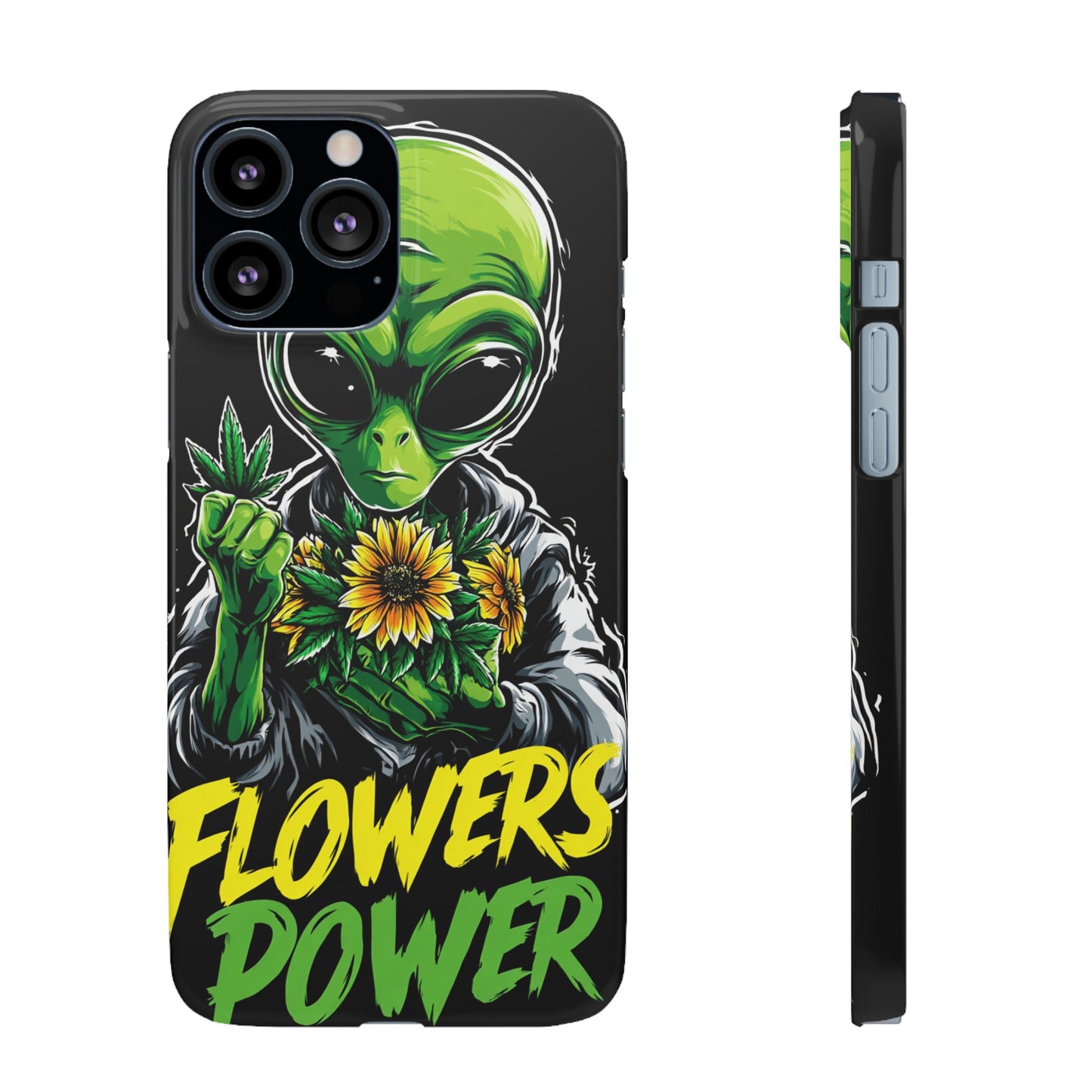 Alien Floral Snap Cases, Fun Phone Case, Gifts for Sci-Fi Lovers, Cute Alien Decor, Unique Tech Accessories
