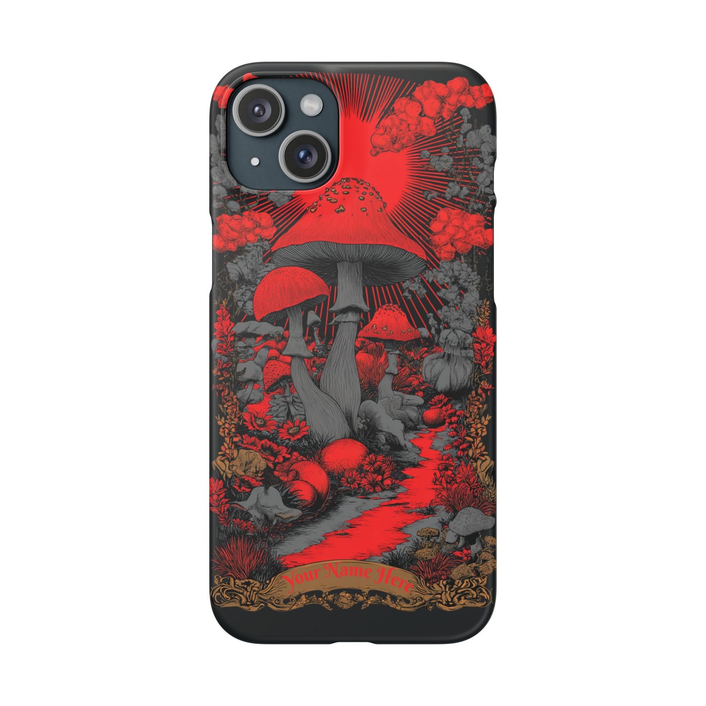 Fantasy Mushroom Snap Case Custom Phone Cover for iPhone and Samsung Mate and Glossy Avvialable