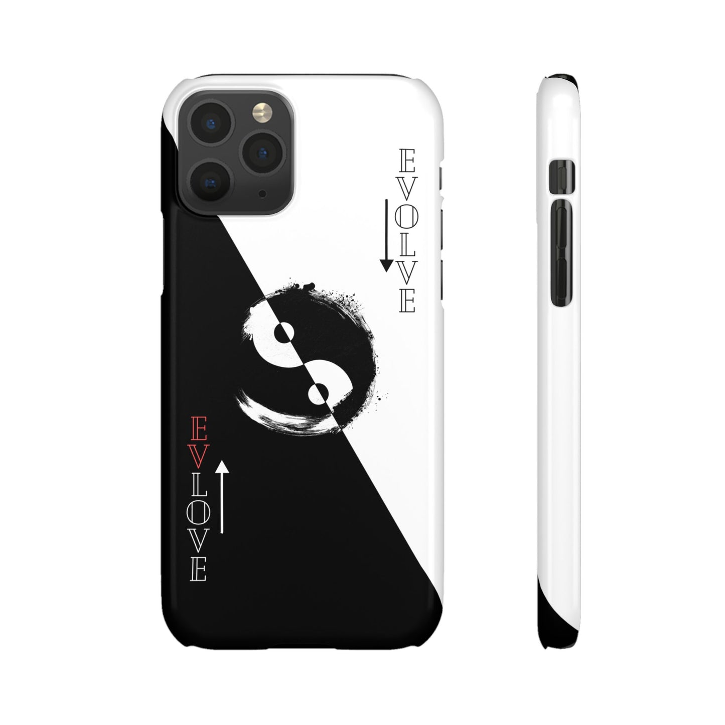 Yin Yang Evolve Black and White Snap Case Cover for iPhone and Samsung