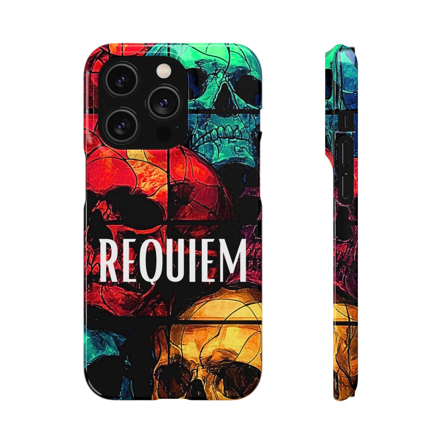 Halloween Custom Requiem Skull Snap Case Phone Cover for iPhone and Samsung