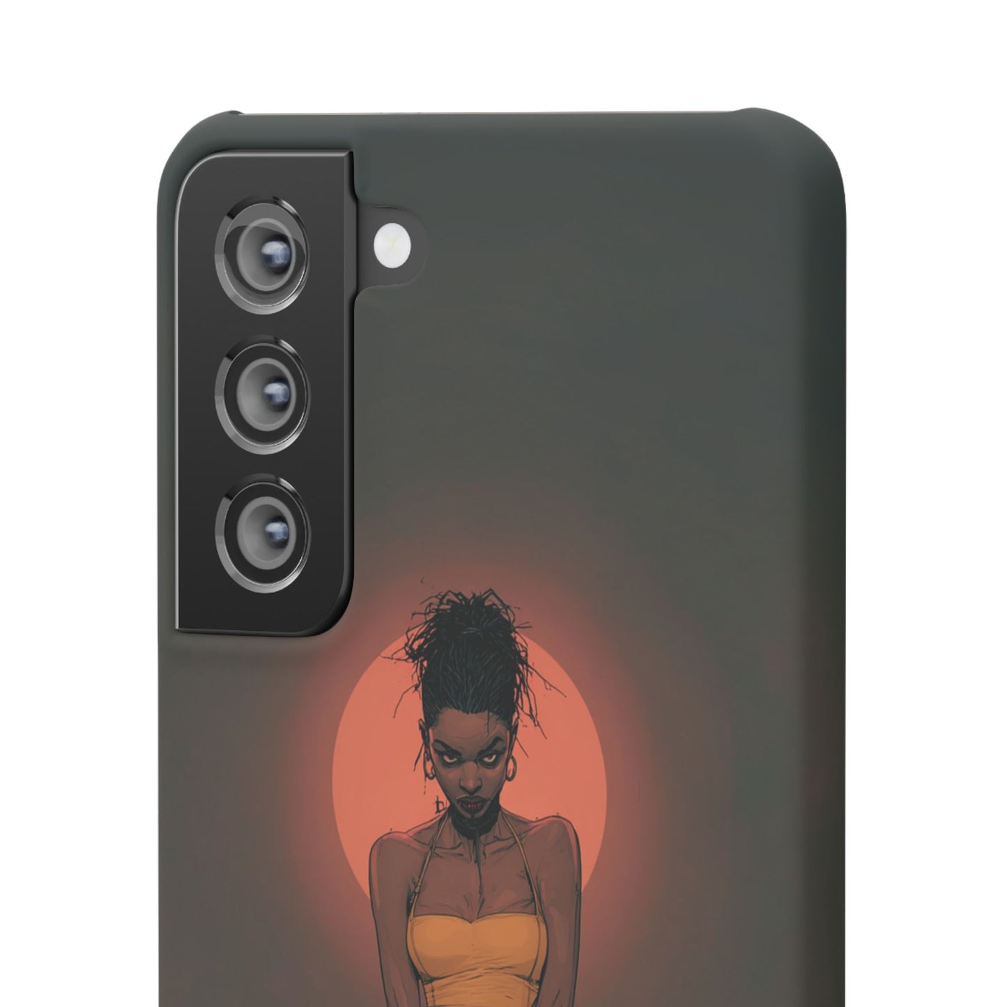 Creepy Vampire Girl Snap Case, Halloween Style iPhone Samsung Cover, Spooky Gothic Phone Accessories, Scary Horror Character Device