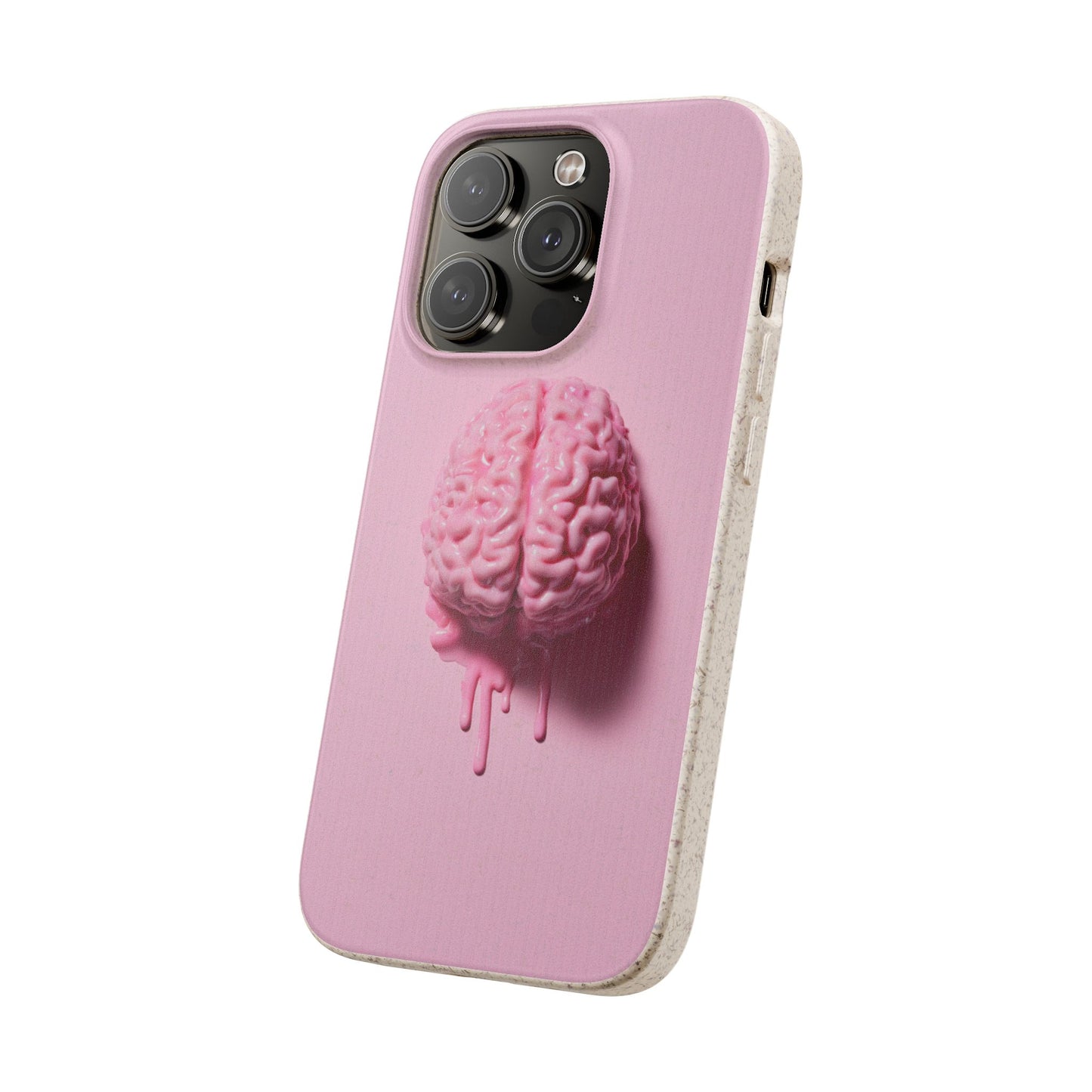 Eco-Friendly Brain Design Phone Case, Biodegradable Phone Cover, Unique Gift for Tech Lovers, Sustainable Accessory, Cute Phone Case