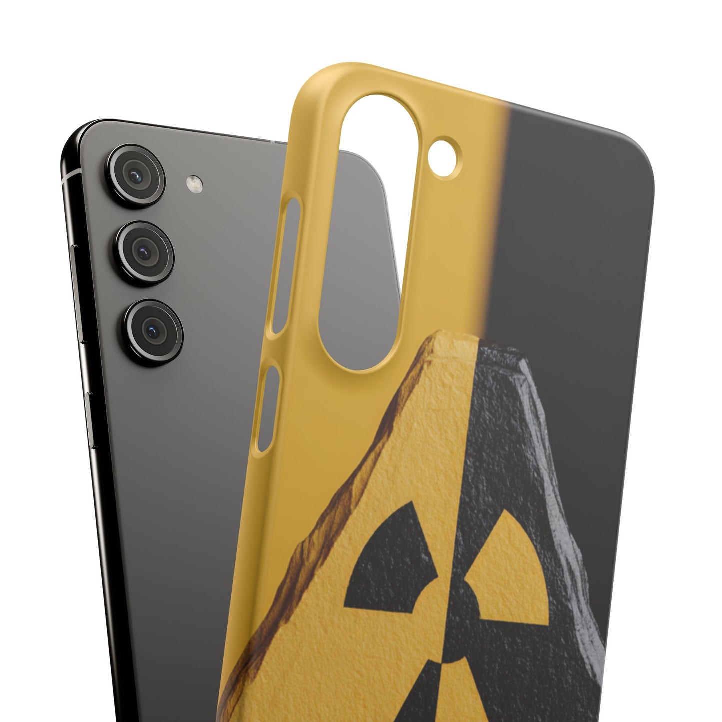 Bold Graphic Snap Case, Radiation Symbol Phone Cover, Trendy Phone Accessory, Unique Gift for Tech Lovers, Stylish Mobile Case