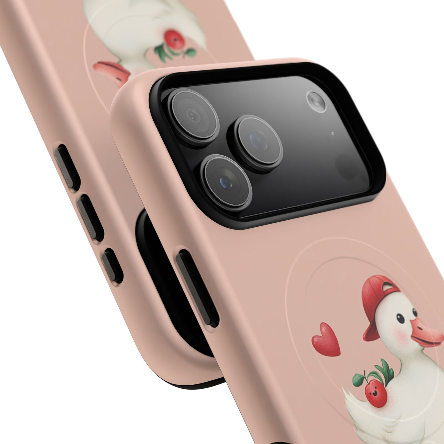 Duck Skateboard Magnetic Phone Case — Cute Pink Protective iPhone Cover