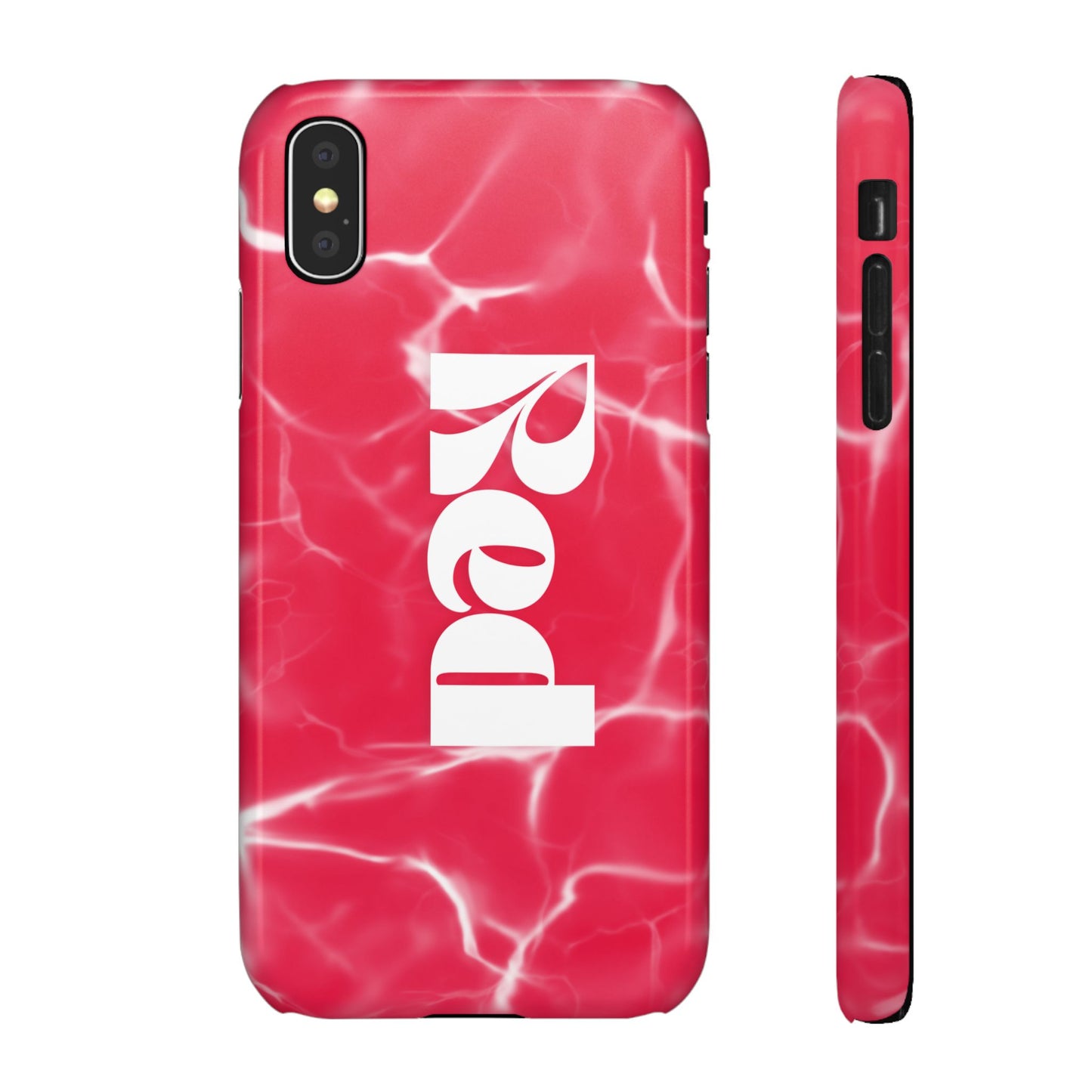 Vibrant Red Snap Case for iPhone, Trendy Phone Cover, Gift for Her, Summer Accessory, Stylish Tech Protection