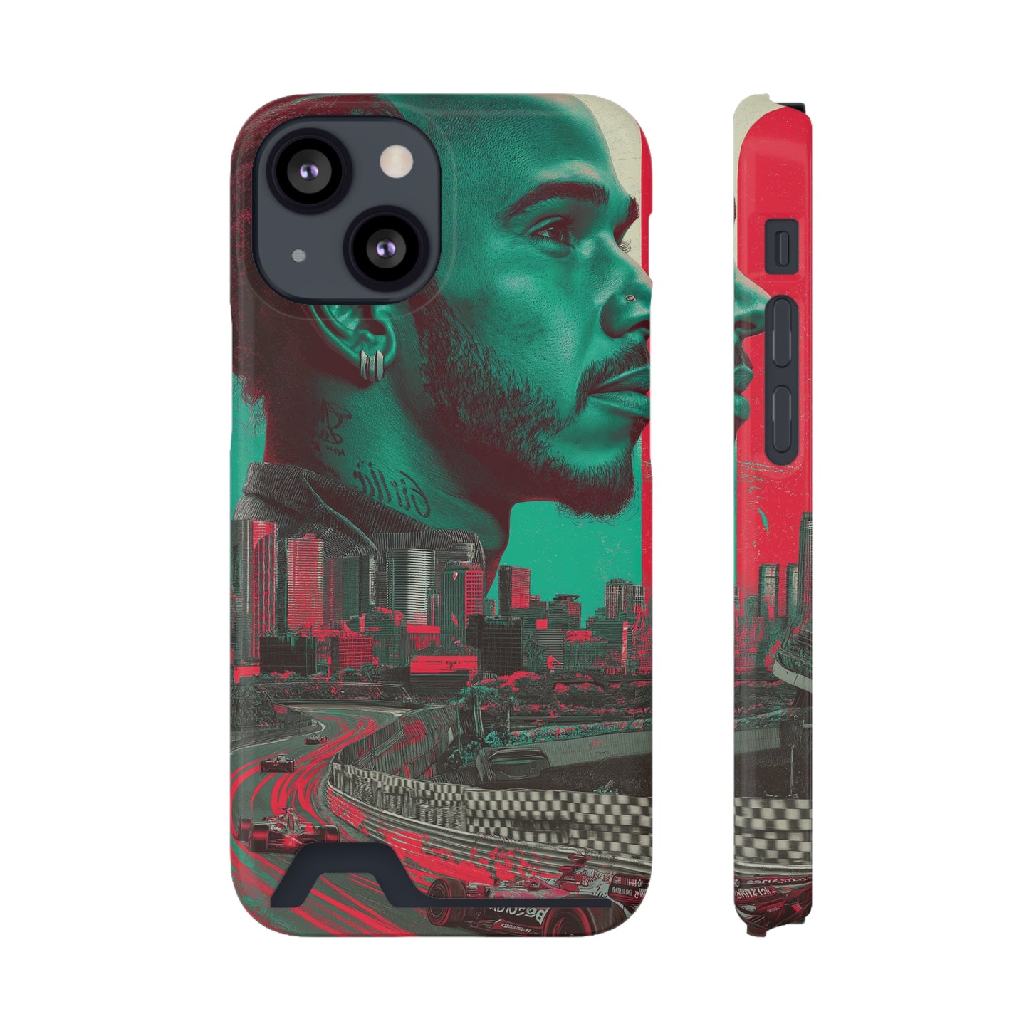 Racing Phone Case, Card Holder Case, Sports Phone Cover, Gift for Car Enthusiasts, Personalized Cell Phone Protector
