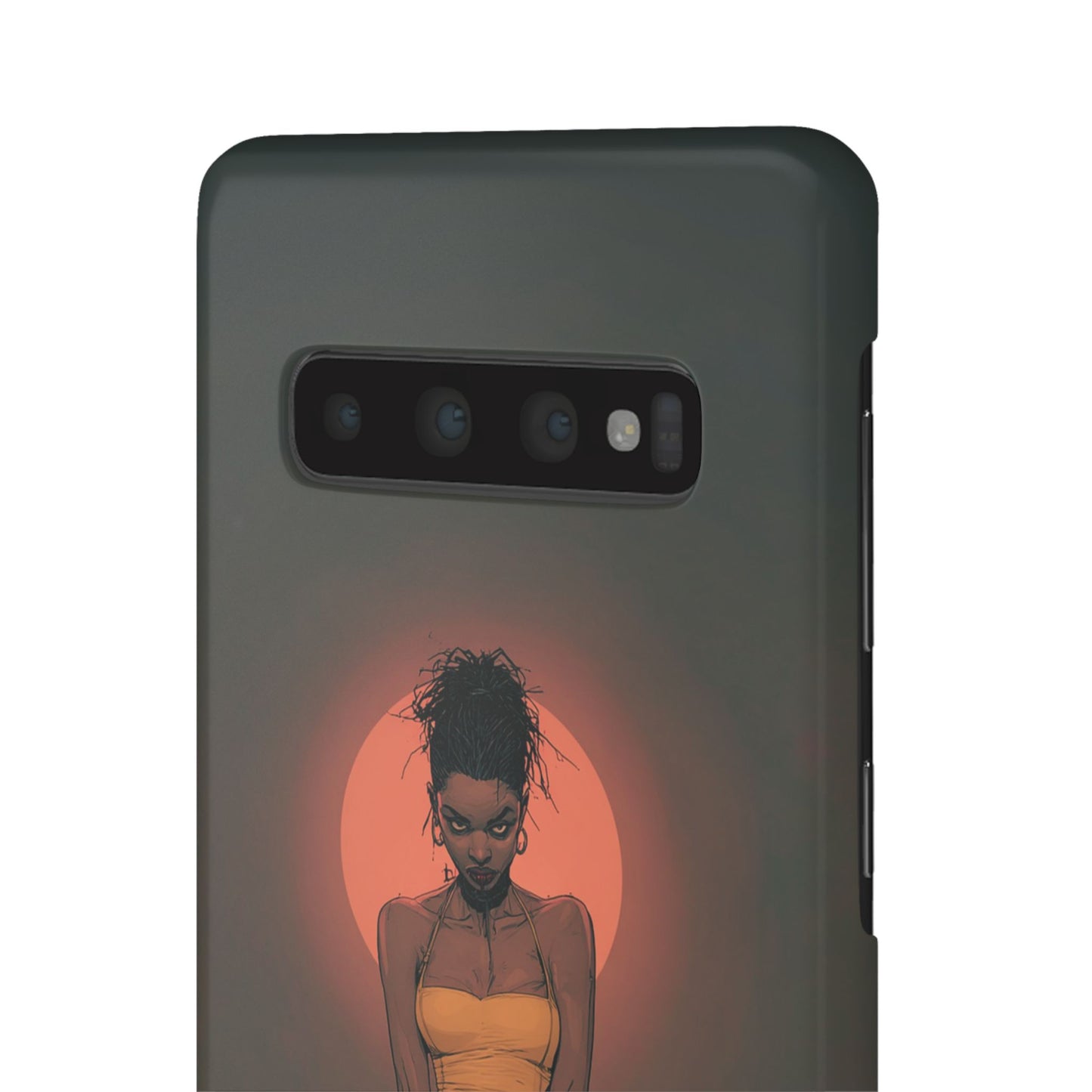 Creepy Vampire Girl Snap Case, Halloween Style iPhone Samsung Cover, Spooky Gothic Phone Accessories, Scary Horror Character Device