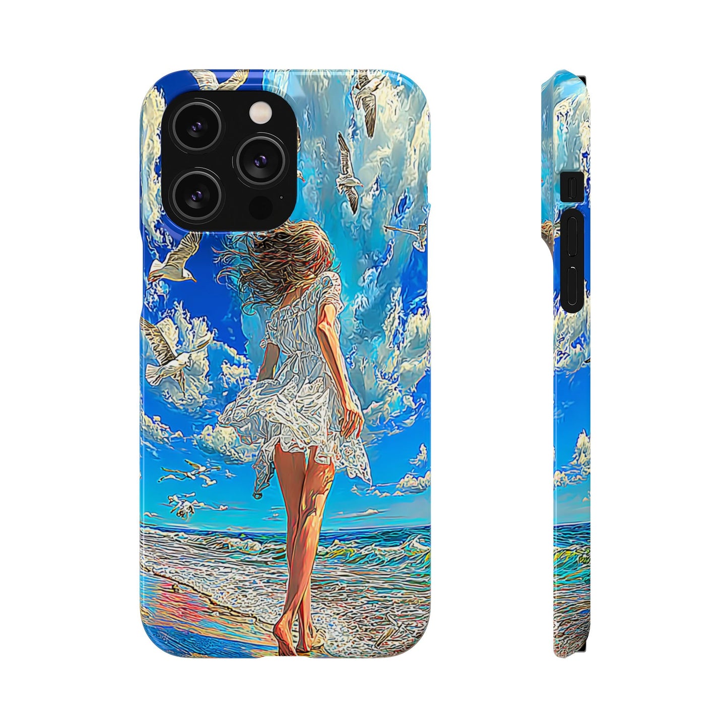 Dreamy Seaside Snap Case, Ocean Waves Phone Cover, Summer Vibe Gift, Cute Aesthetic Accessory, Beach Lover Case