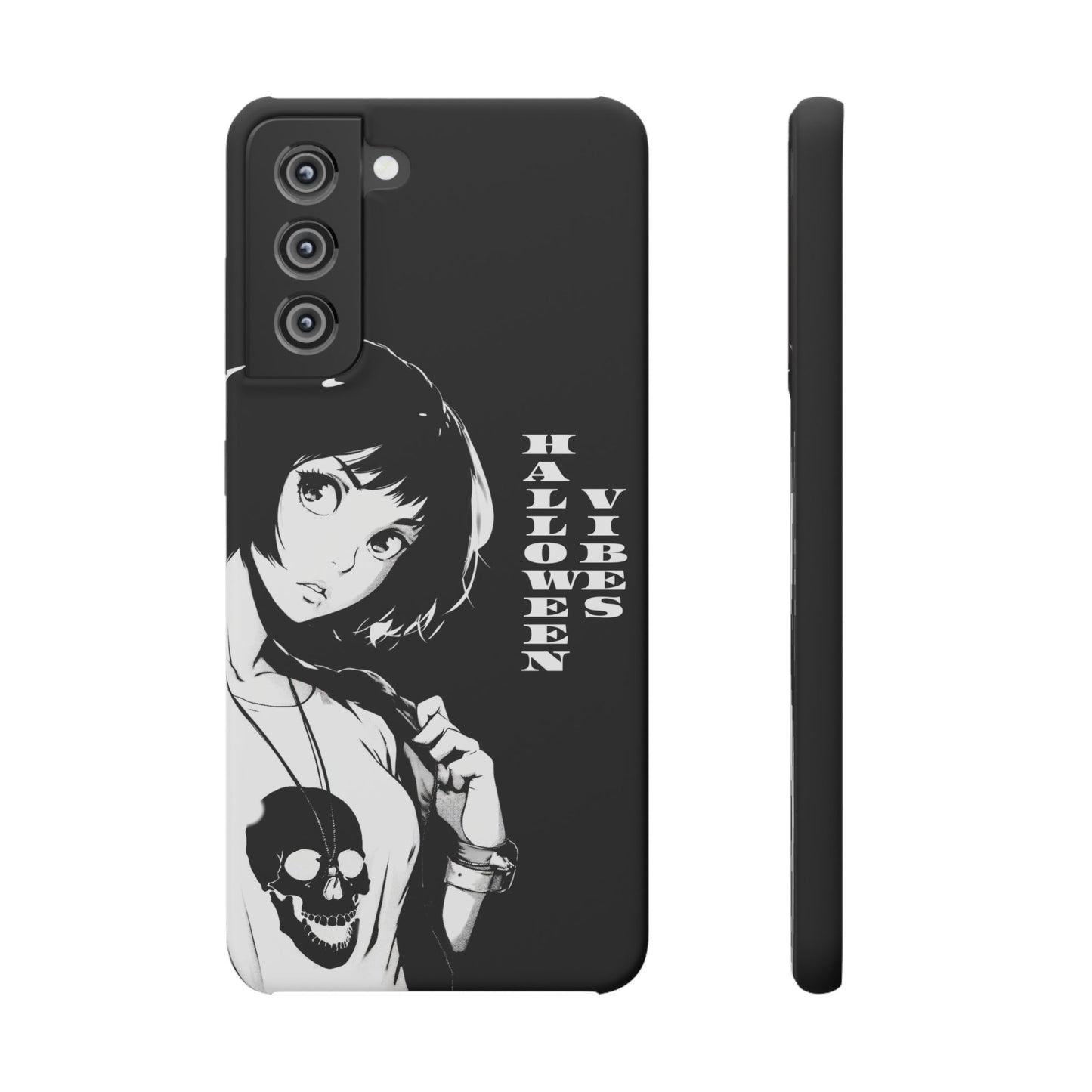 Halloween Vibes Snap Case Black and White Protective Phone Cover for iPhone and Samsung