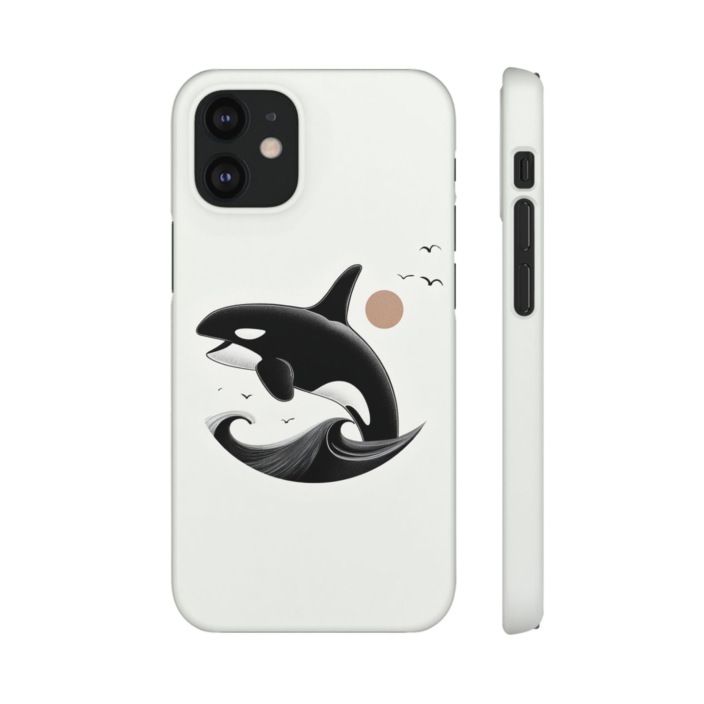 Whale Splash Phone Case | Ocean Lover Gift, Marine Art, Snap Cases, Cute Whale Design, Custom Phone Accessories