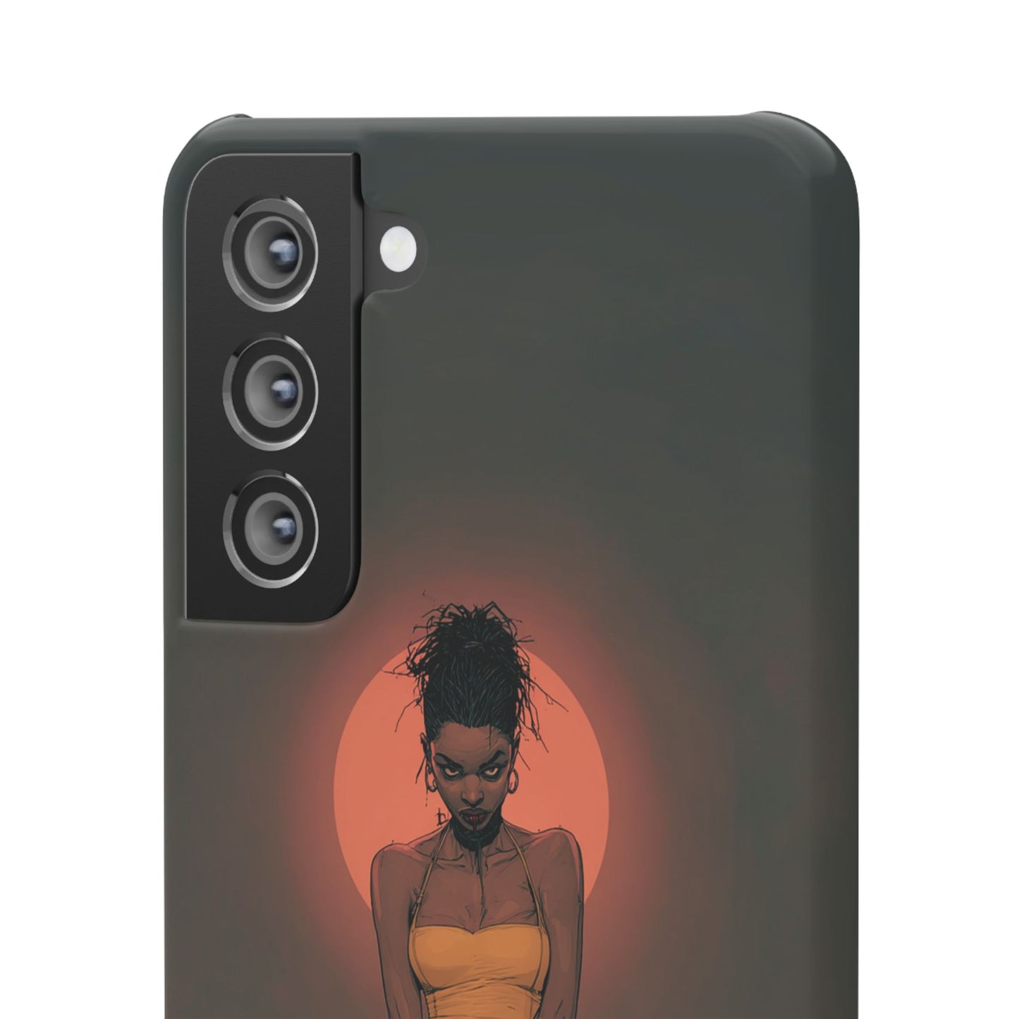 Creepy Vampire Girl Snap Case, Halloween Style iPhone Samsung Cover, Spooky Gothic Phone Accessories, Scary Horror Character Device
