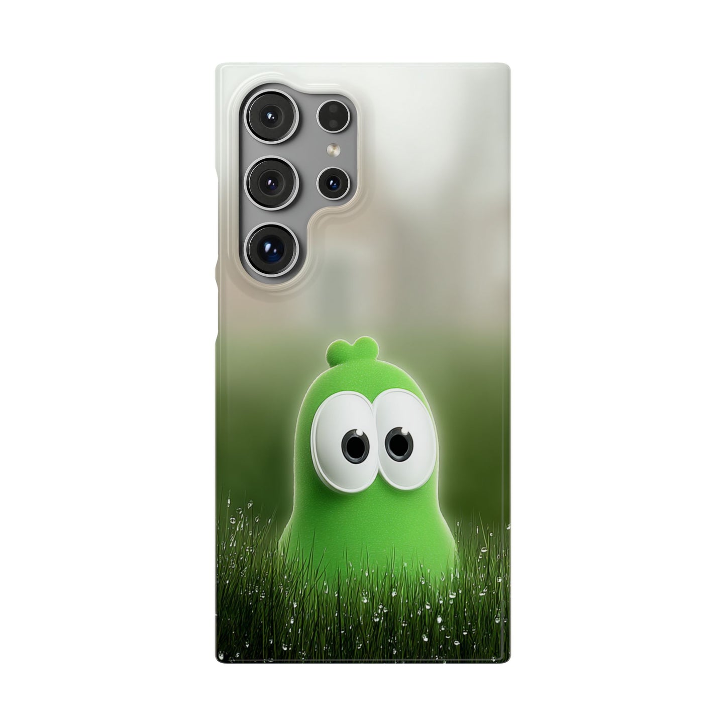 Cute Green Creature Phone Case, Snap Cases, Green Monster Phone Cover, Fun Phone Accessory, Playful Gift for Kids