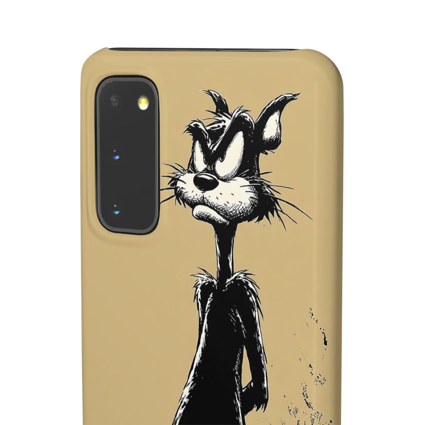 Whimsical Cartoon Snap Case, Fun Phone Cover, Unique Gift for Cat Lovers, Vibrant Art Case, Ideal for Birthdays