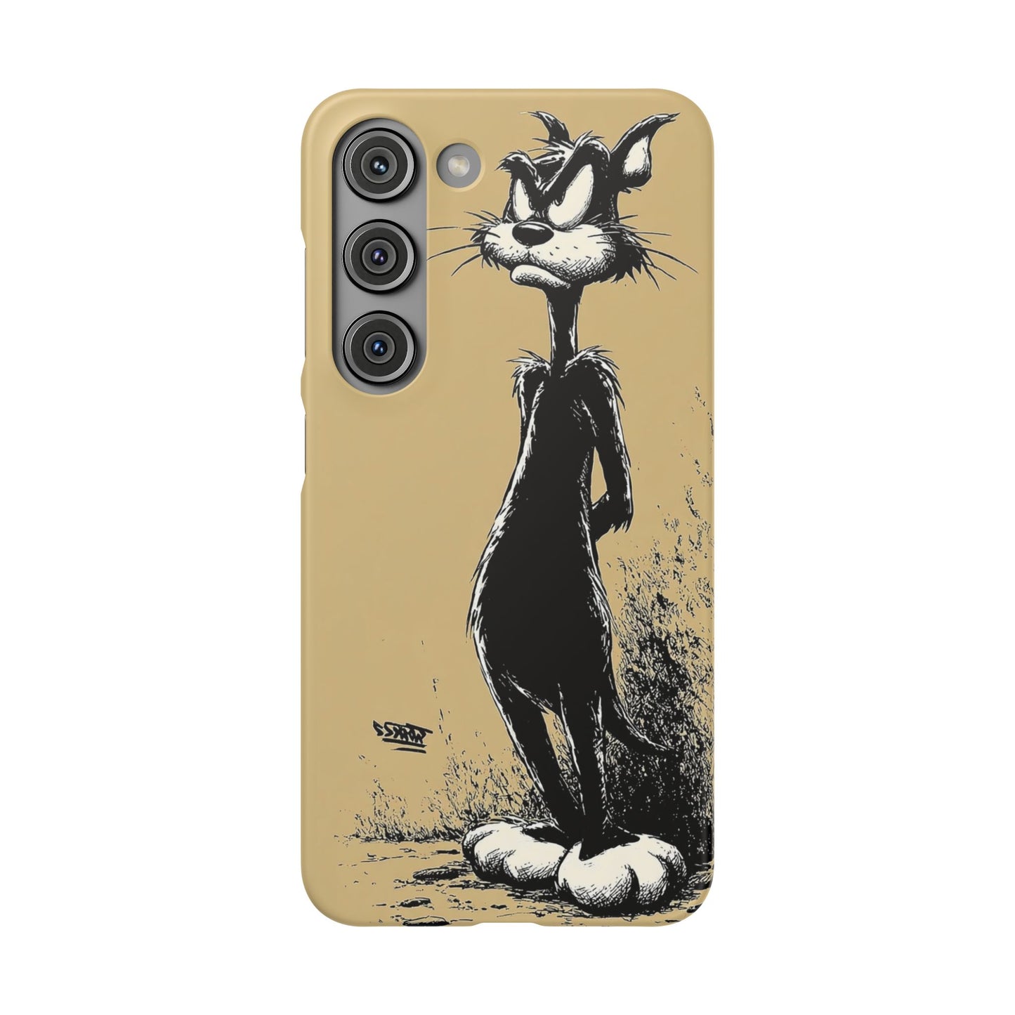 Whimsical Cartoon Snap Case, Fun Phone Cover, Unique Gift for Cat Lovers, Vibrant Art Case, Ideal for Birthdays