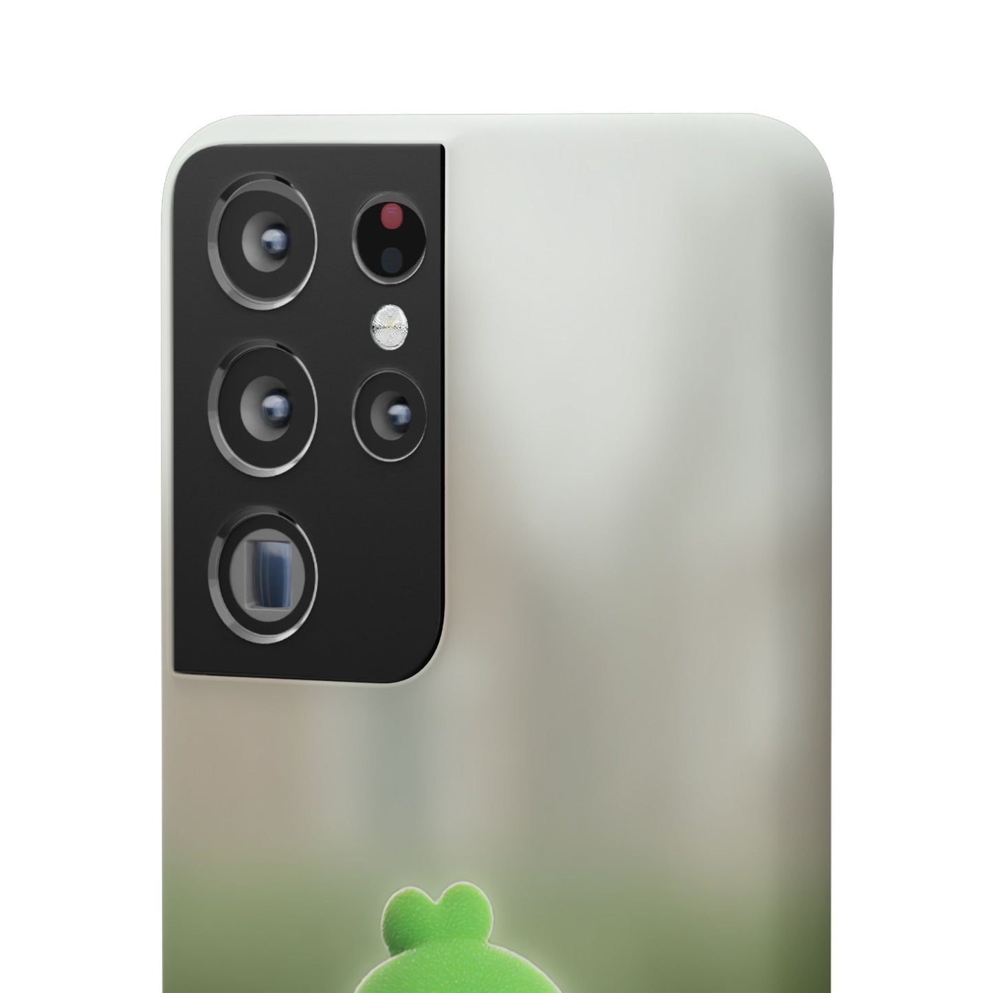 Cute Green Creature Phone Case, Snap Cases, Green Monster Phone Cover, Fun Phone Accessory, Playful Gift for Kids