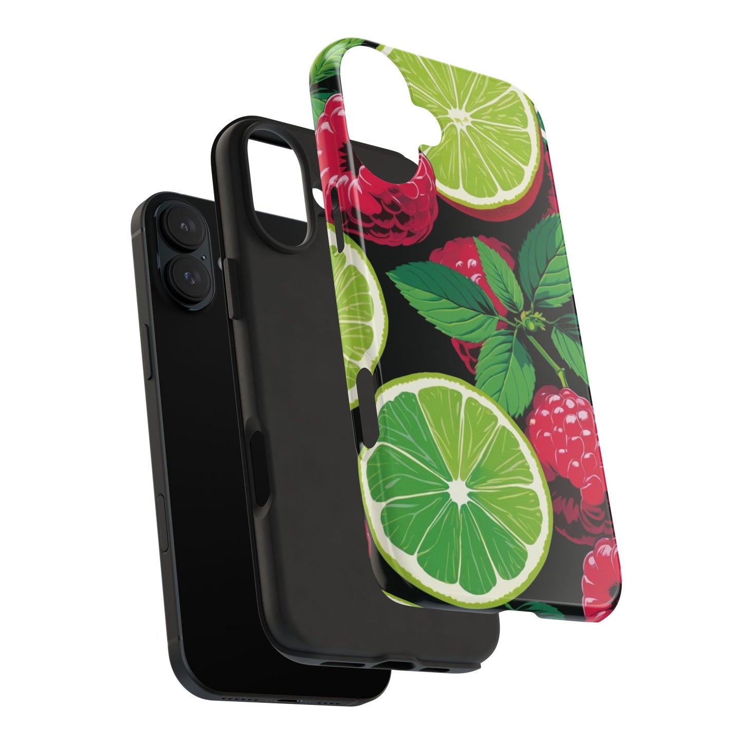 Raspberry Lime Spring iPhone 17 Tough Phone Case — Vibrant Floral Smartphone Protection