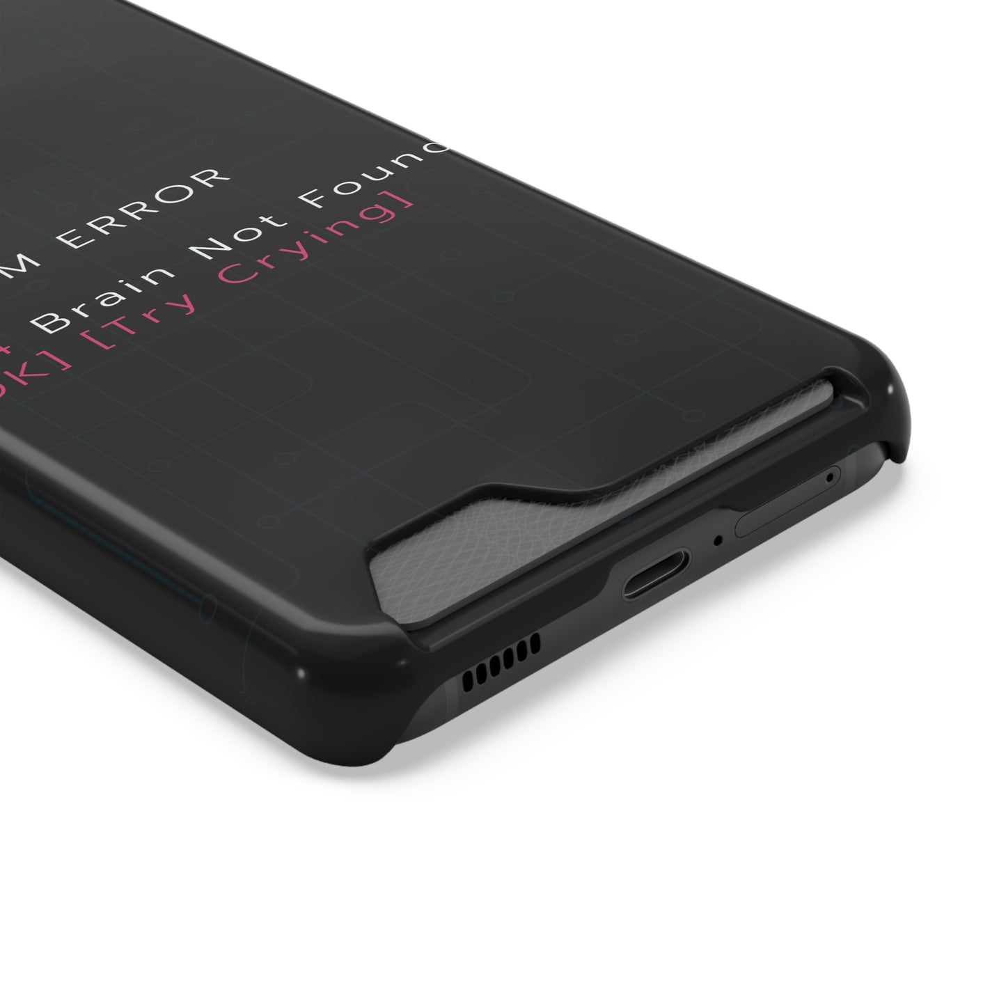 Techy Phone Case with Card Holder, Trendy Gadget Accessory, Cool Gift for Tech Lovers, Phone Protection, Modern Design for Everyday Use