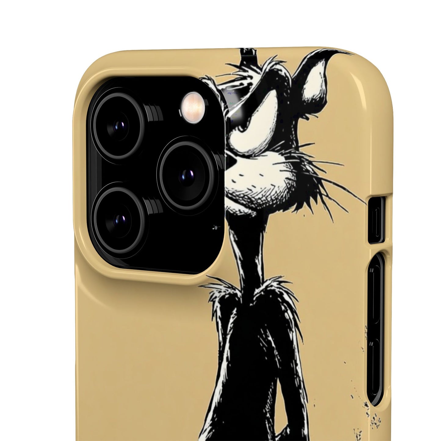Whimsical Cartoon Snap Case, Fun Phone Cover, Unique Gift for Cat Lovers, Vibrant Art Case, Ideal for Birthdays