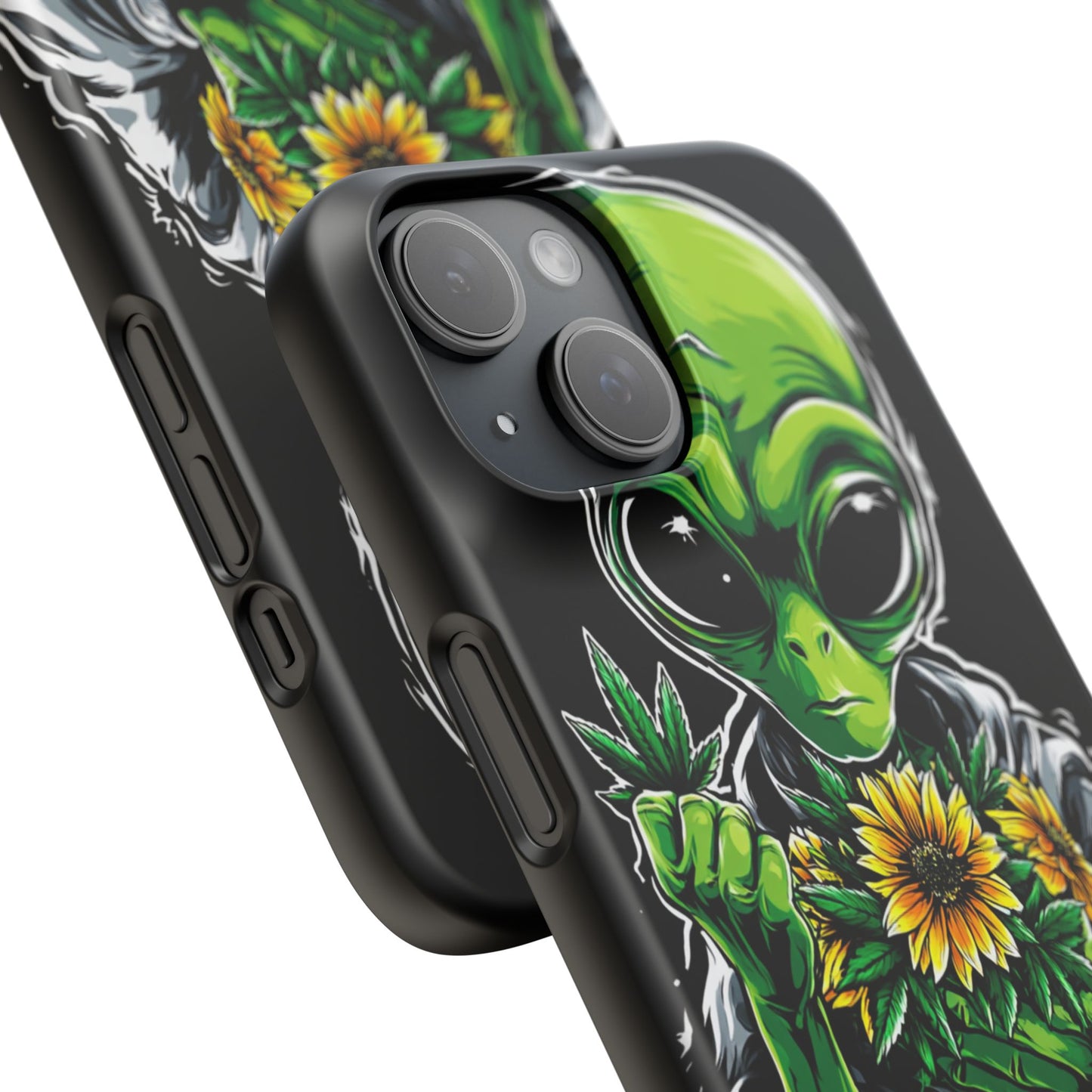 Alien Floral Snap Cases, Fun Phone Case, Gifts for Sci-Fi Lovers, Cute Alien Decor, Unique Tech Accessories