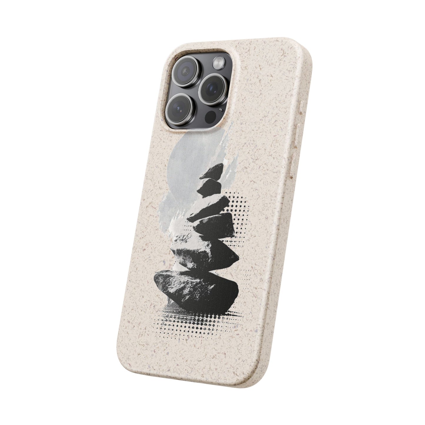Biodegradable Plastic Free Phone Case Minimalistic Cairn Design Suitable For Iphones And Samsungs