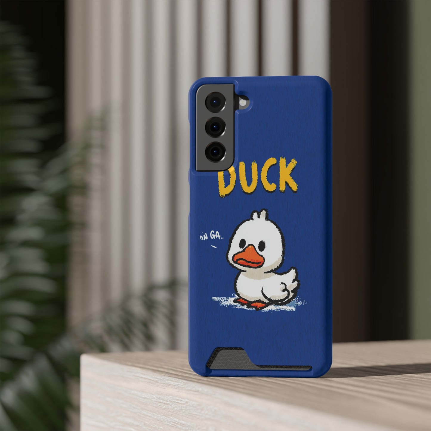 Cute Duck Phone Case with Card Holder | Stylish Cell Accessory for Animal Lovers, Gifts for Kids, Birthday, Everyday Use