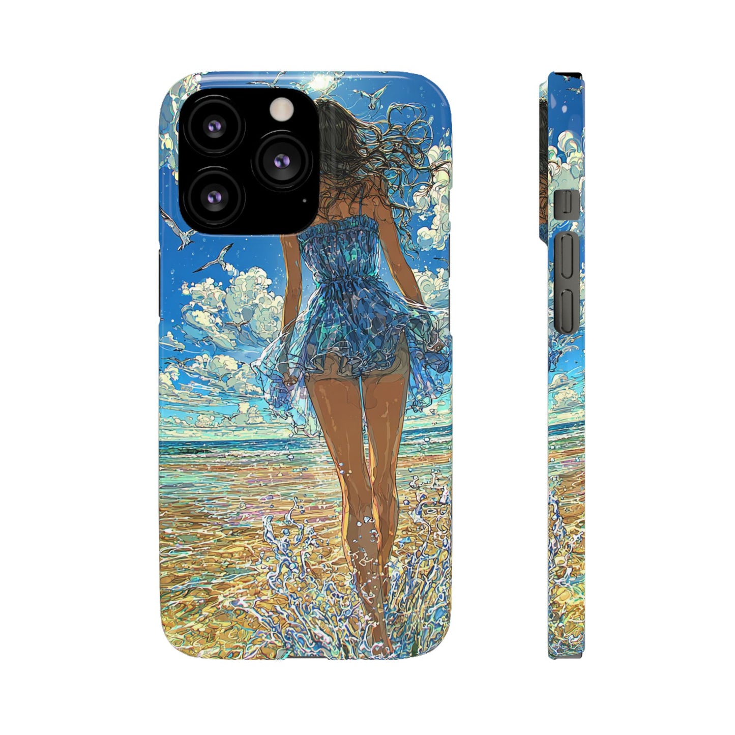 Summer Breeze Snap Case, Ocean Art Phone Cover, Beach Vibes Cell Case, Gift for Her, Custom Phone Accessory
