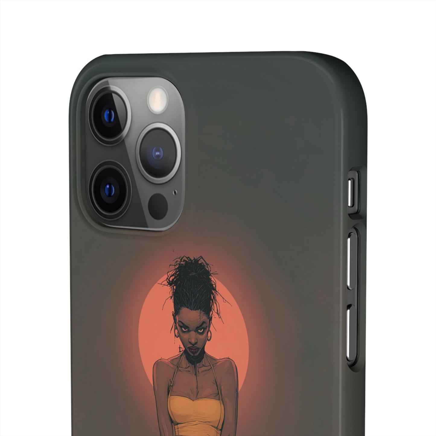 Creepy Vampire Girl Snap Case, Halloween Style iPhone Samsung Cover, Spooky Gothic Phone Accessories, Scary Horror Character Device