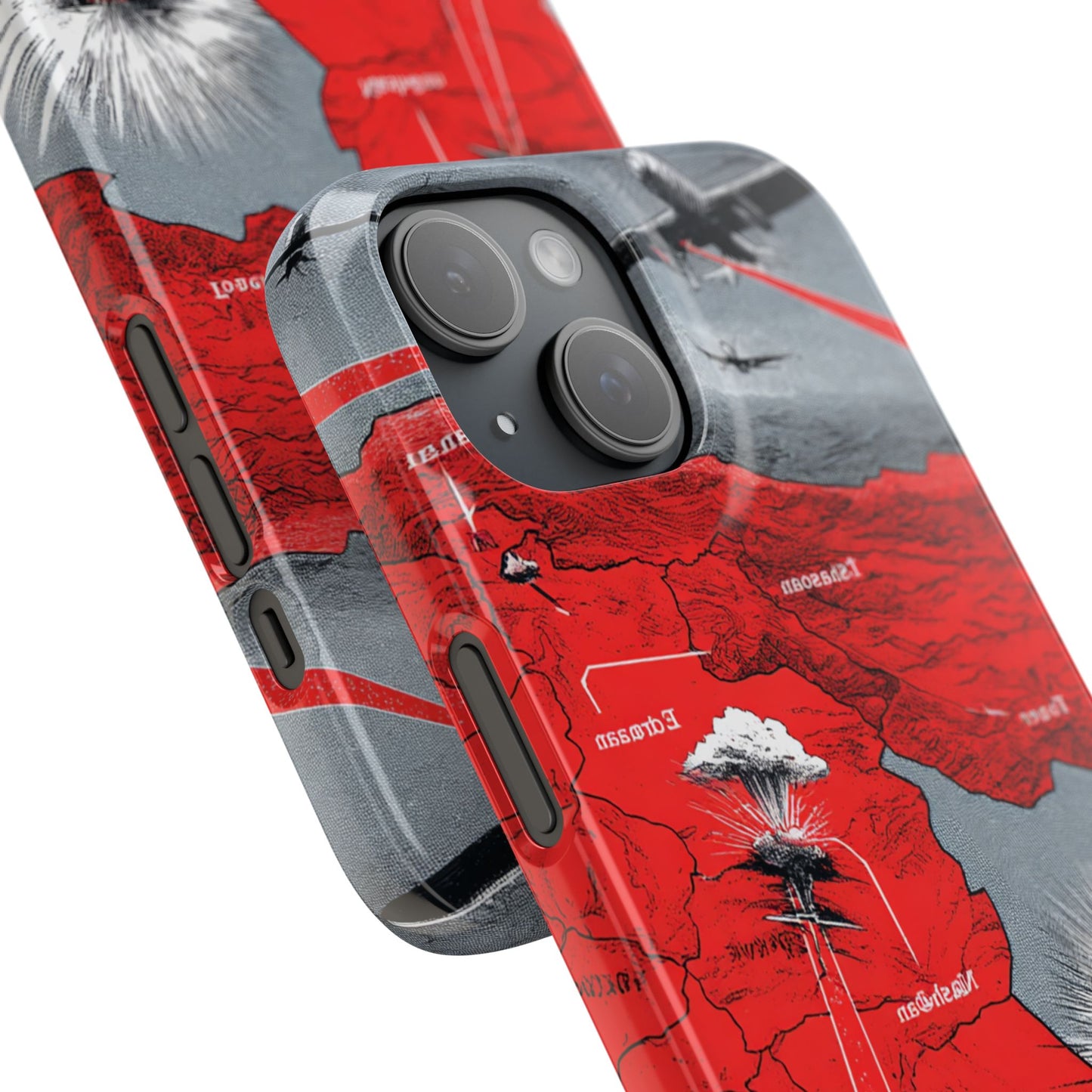 Bold Graphic Snap Case with Dramatic Design, Unique Phone Cover, Artistic Protection for iPhone, Trendy Gadget Gift, Edgy Tech Accessory