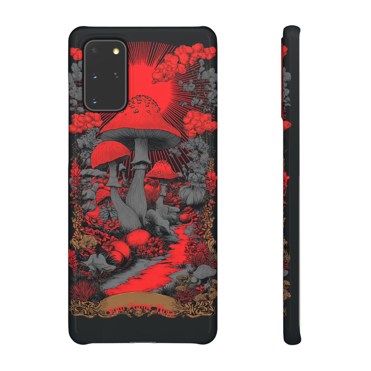 Fantasy Mushroom Snap Case Custom Phone Cover for iPhone and Samsung Mate and Glossy Avvialable