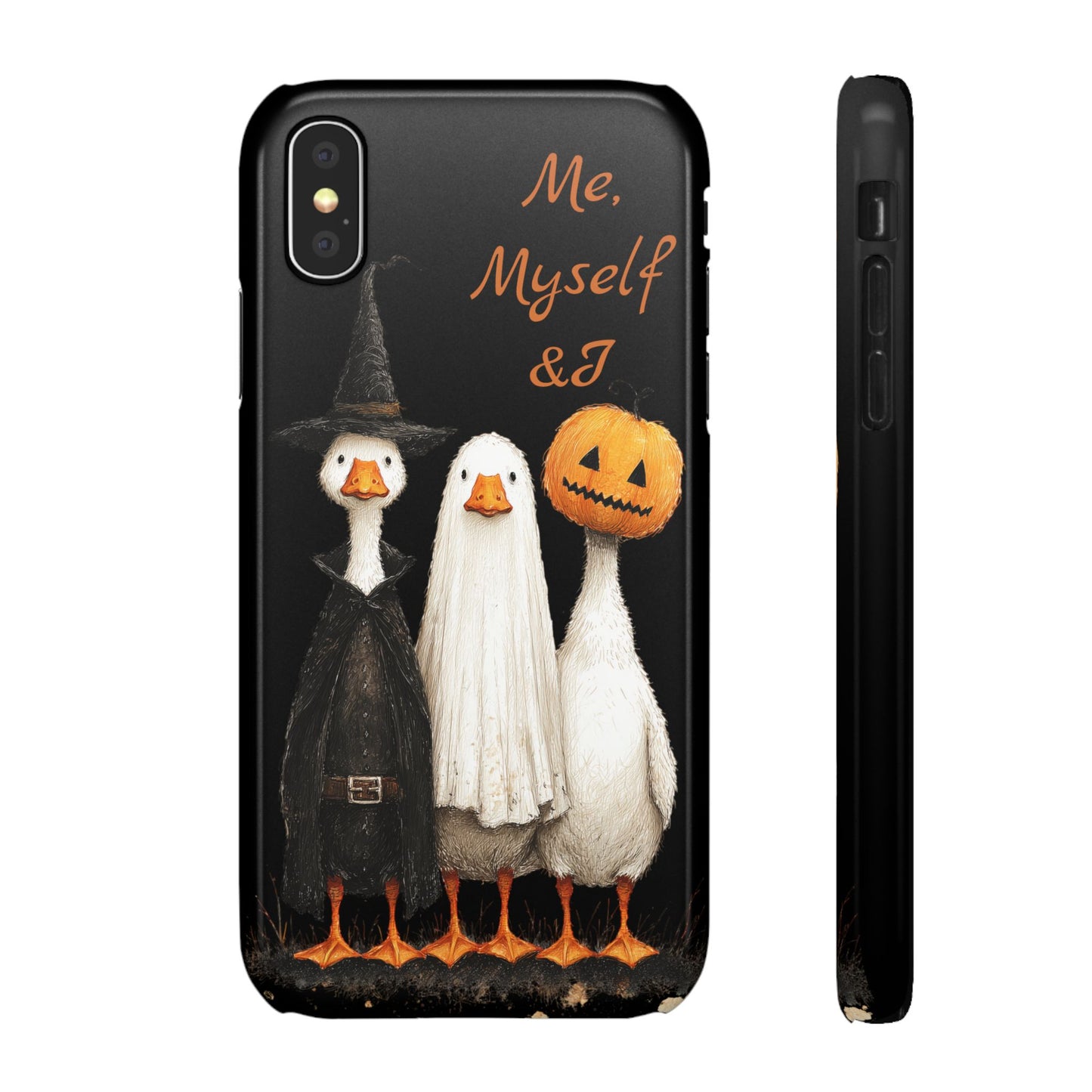 Halloween Goose Snap Case, Funny Goose Phone Case, Fall Accessories, Cute Halloween Gift, Me Myself & I Design
