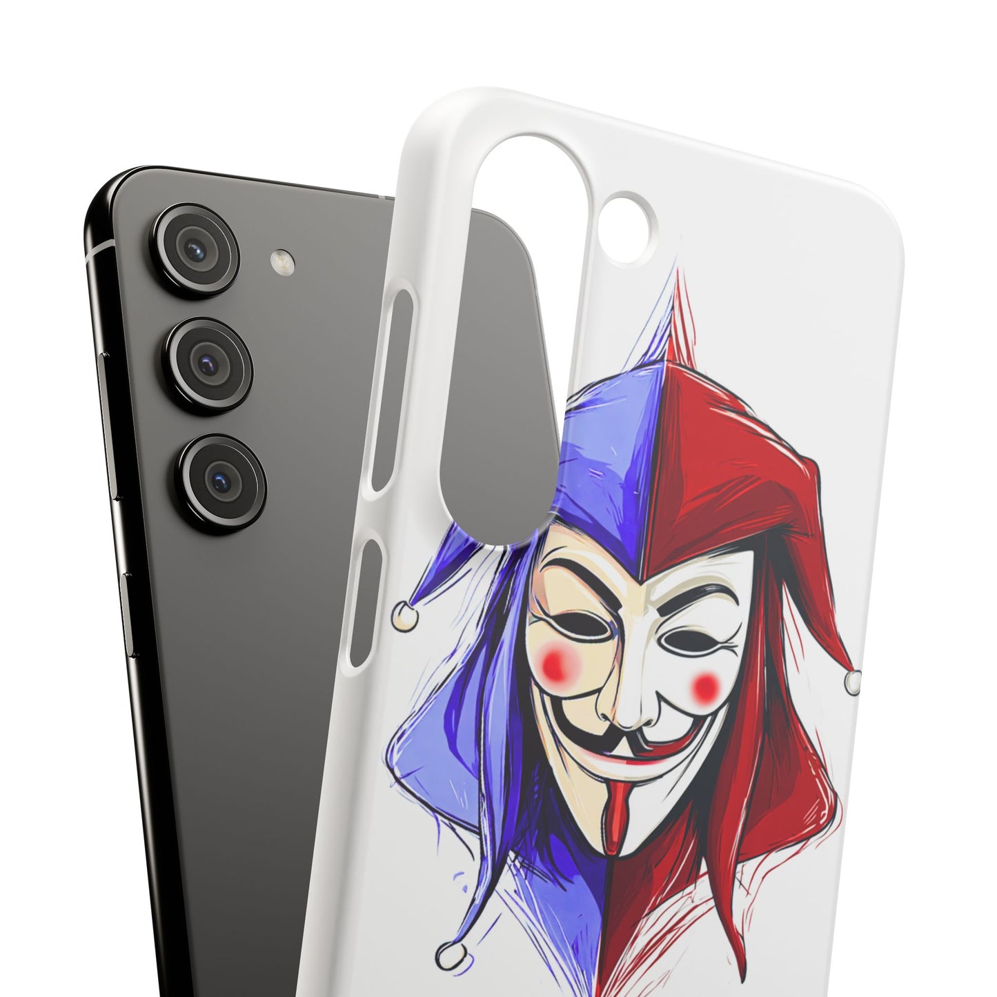 Joker & Anonimous Reunited Guy Fawkes Art Snap Case and Protective Phone Cover For iPhone and Samsung