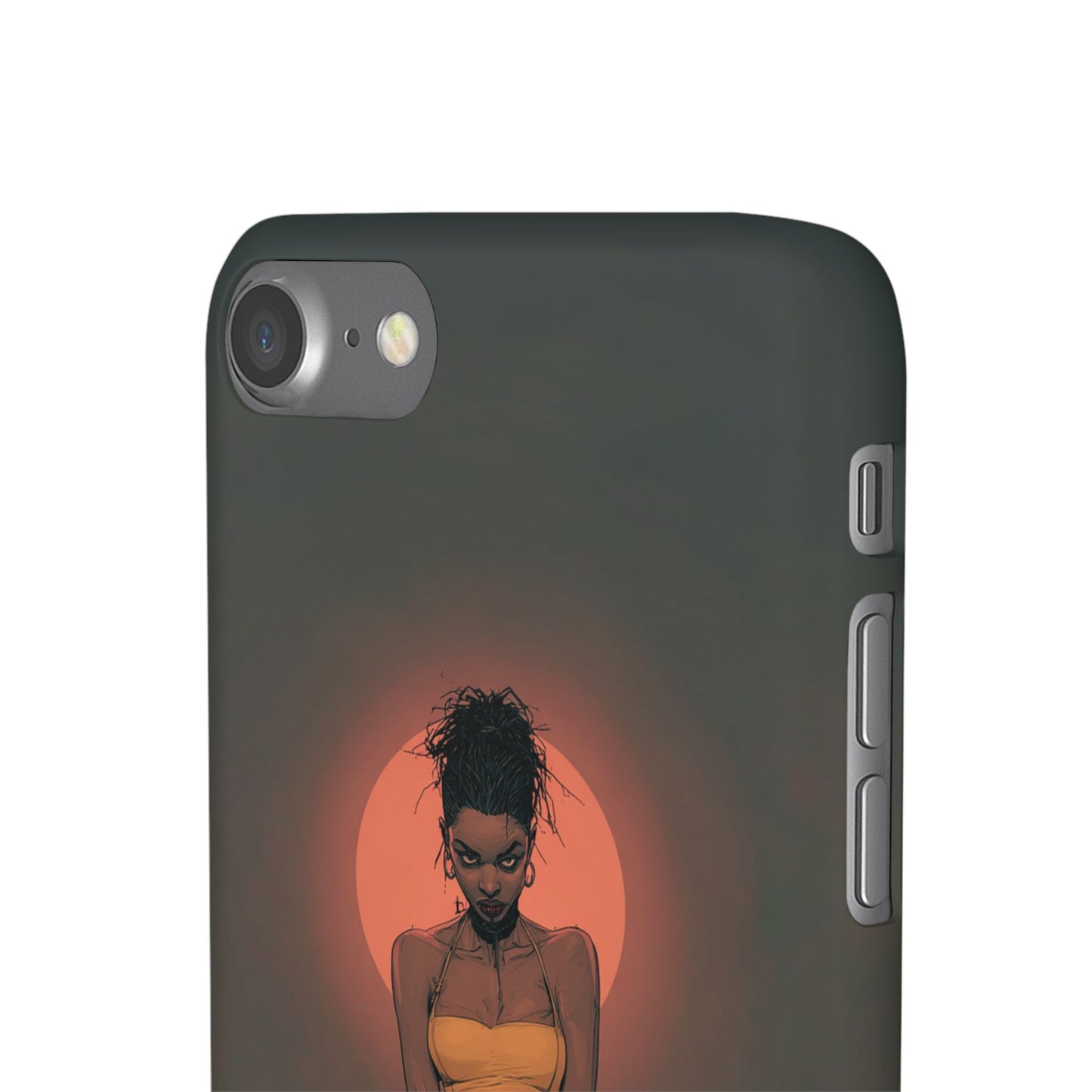 Creepy Vampire Girl Snap Case, Halloween Style iPhone Samsung Cover, Spooky Gothic Phone Accessories, Scary Horror Character Device