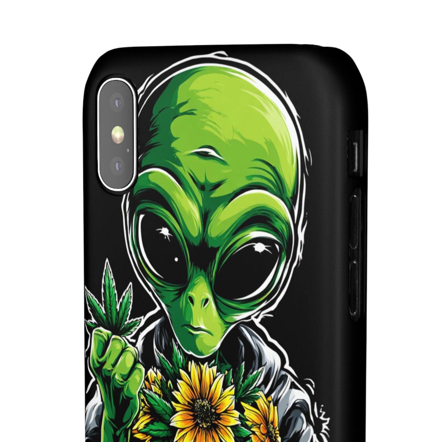 Alien Floral Snap Cases, Fun Phone Case, Gifts for Sci-Fi Lovers, Cute Alien Decor, Unique Tech Accessories