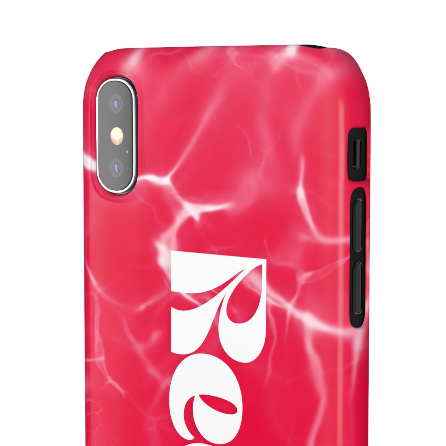 Vibrant Red Snap Case for iPhone, Trendy Phone Cover, Gift for Her, Summer Accessory, Stylish Tech Protection