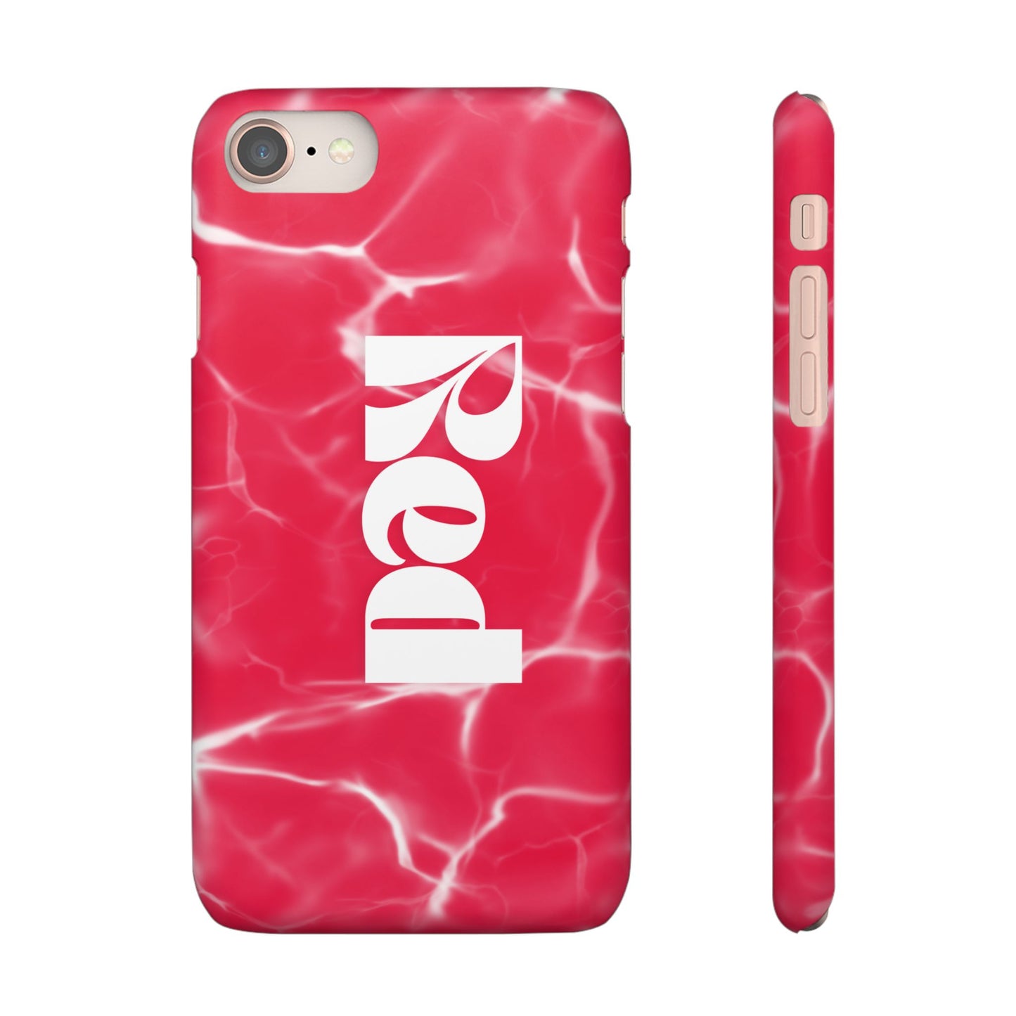 Vibrant Red Snap Case for iPhone, Trendy Phone Cover, Gift for Her, Summer Accessory, Stylish Tech Protection