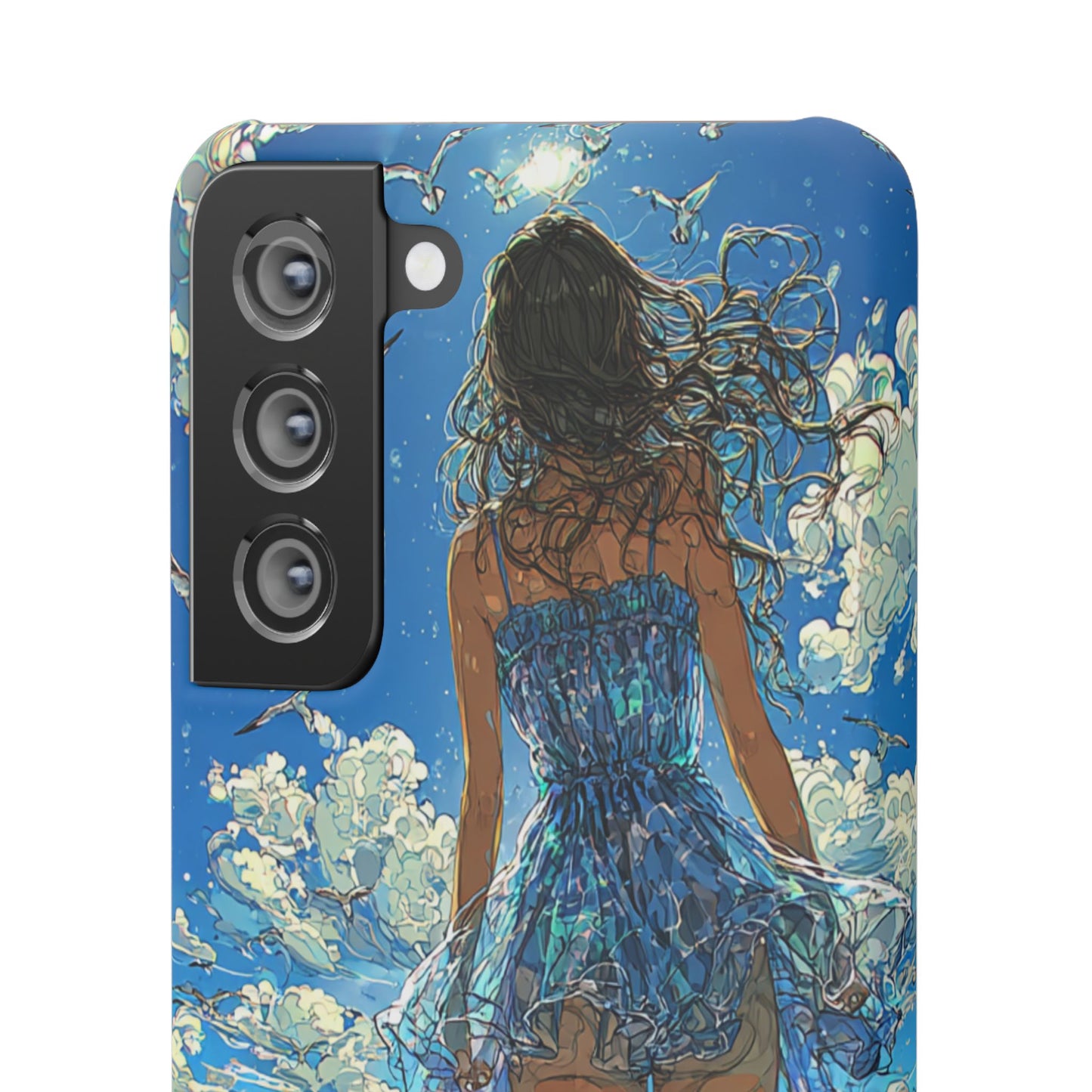 Summer Breeze Snap Case, Ocean Art Phone Cover, Beach Vibes Cell Case, Gift for Her, Custom Phone Accessory