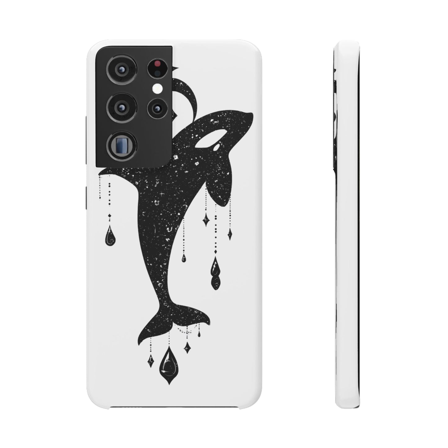 Celestial Orca Snap Case | Phone Cover, Whale Lover Gift, Cosmic Decor, Unique Art, Ocean Vibe