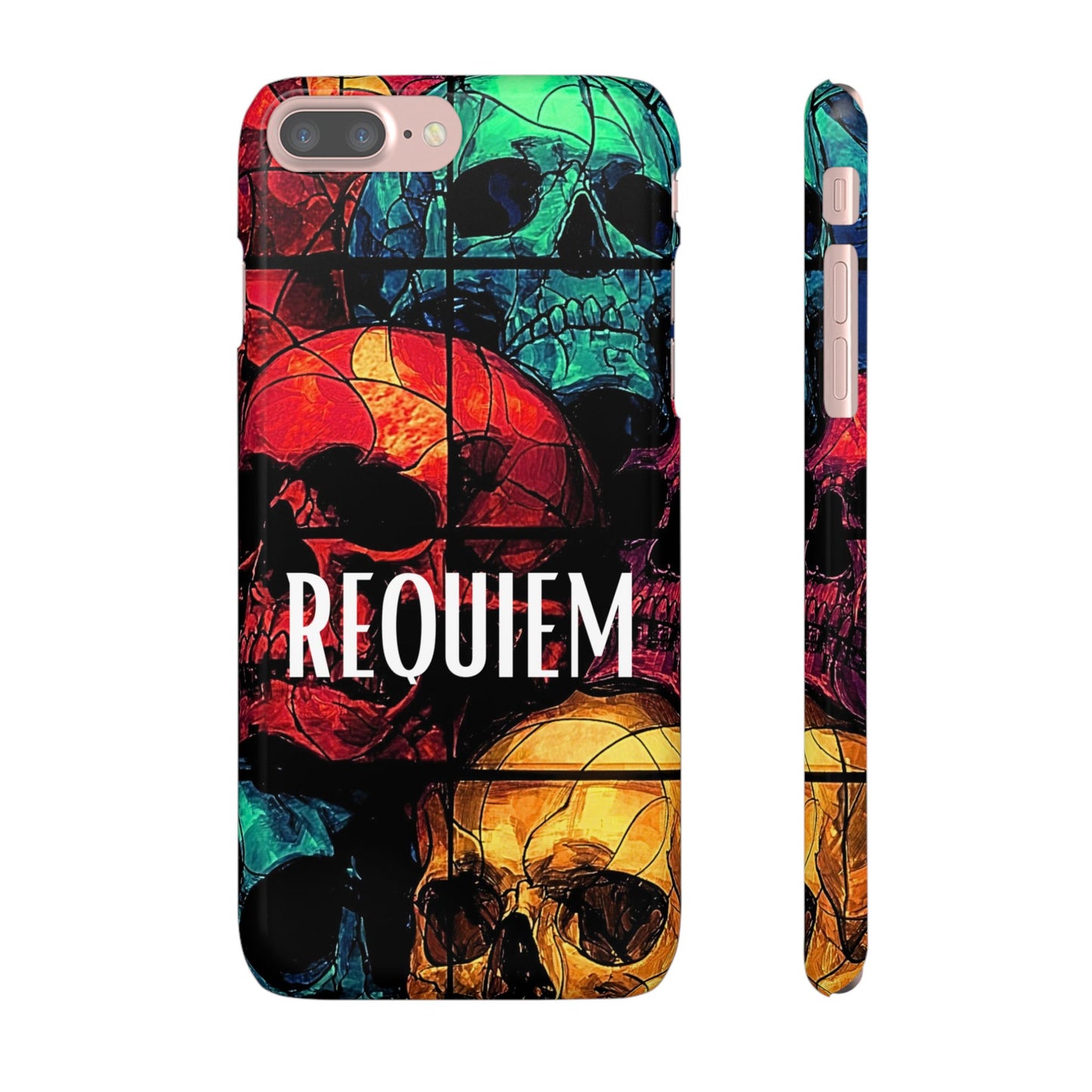 Halloween Custom Requiem Skull Snap Case Phone Cover for iPhone and Samsung