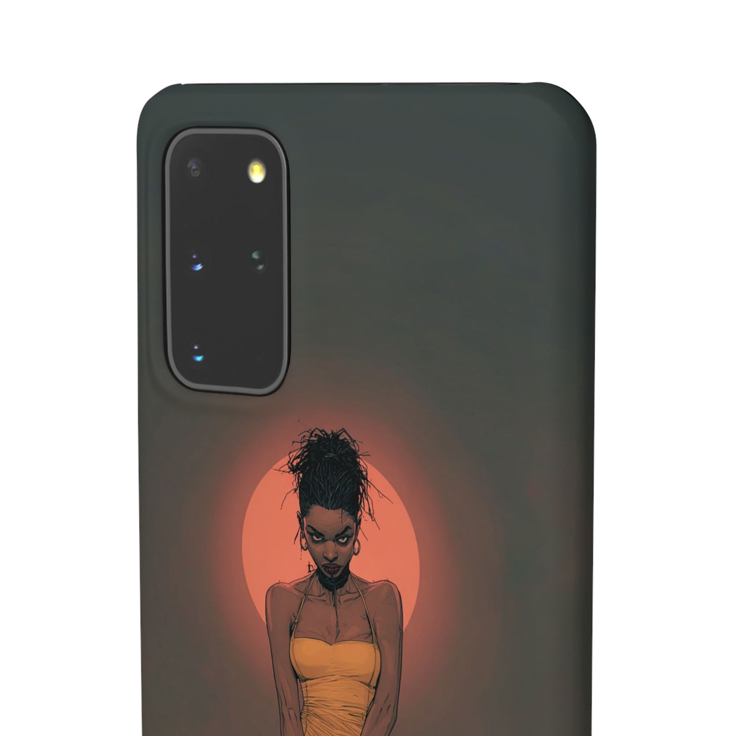 Creepy Vampire Girl Snap Case, Halloween Style iPhone Samsung Cover, Spooky Gothic Phone Accessories, Scary Horror Character Device